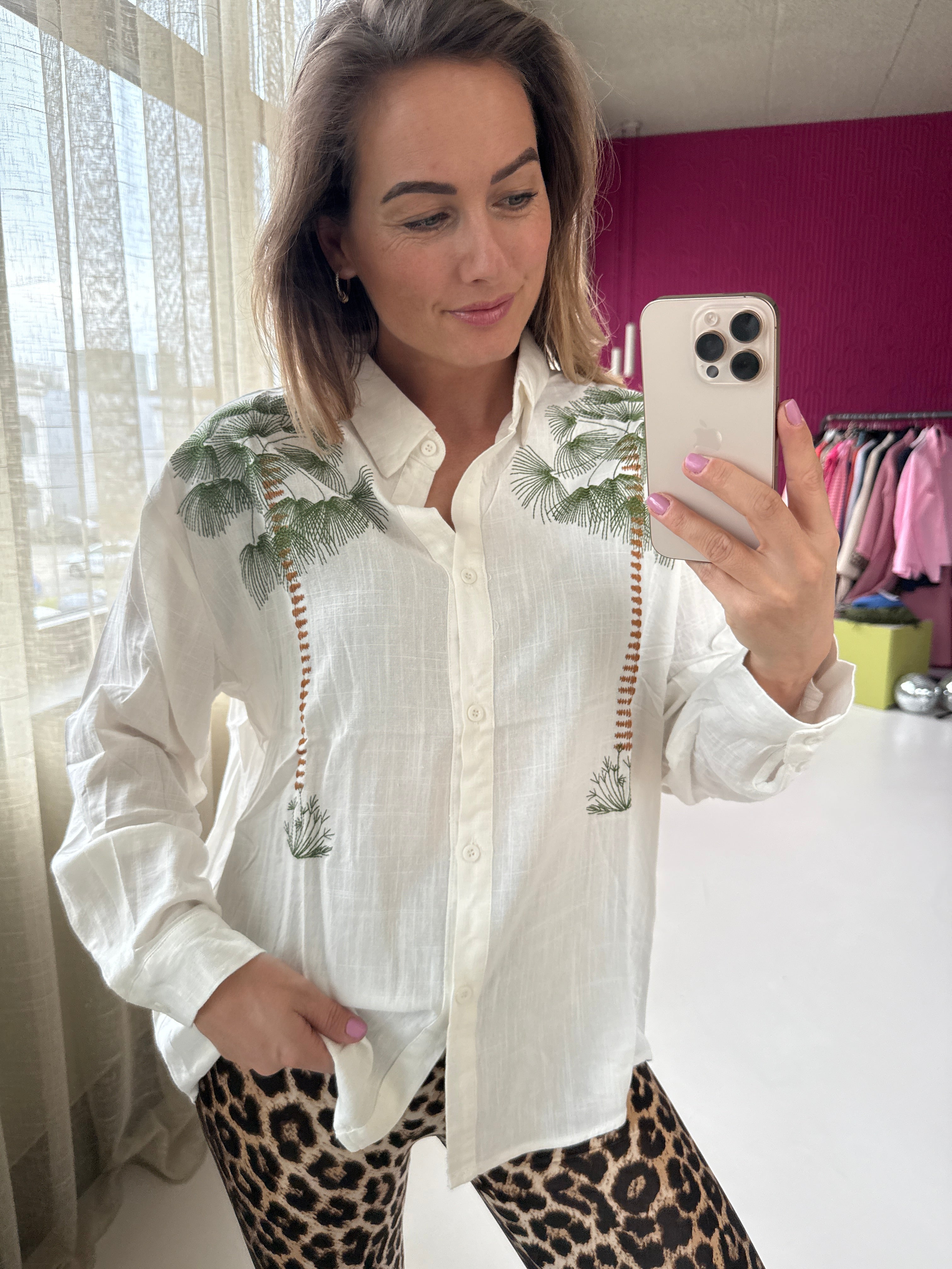 LINNEN PALM BLOUSE