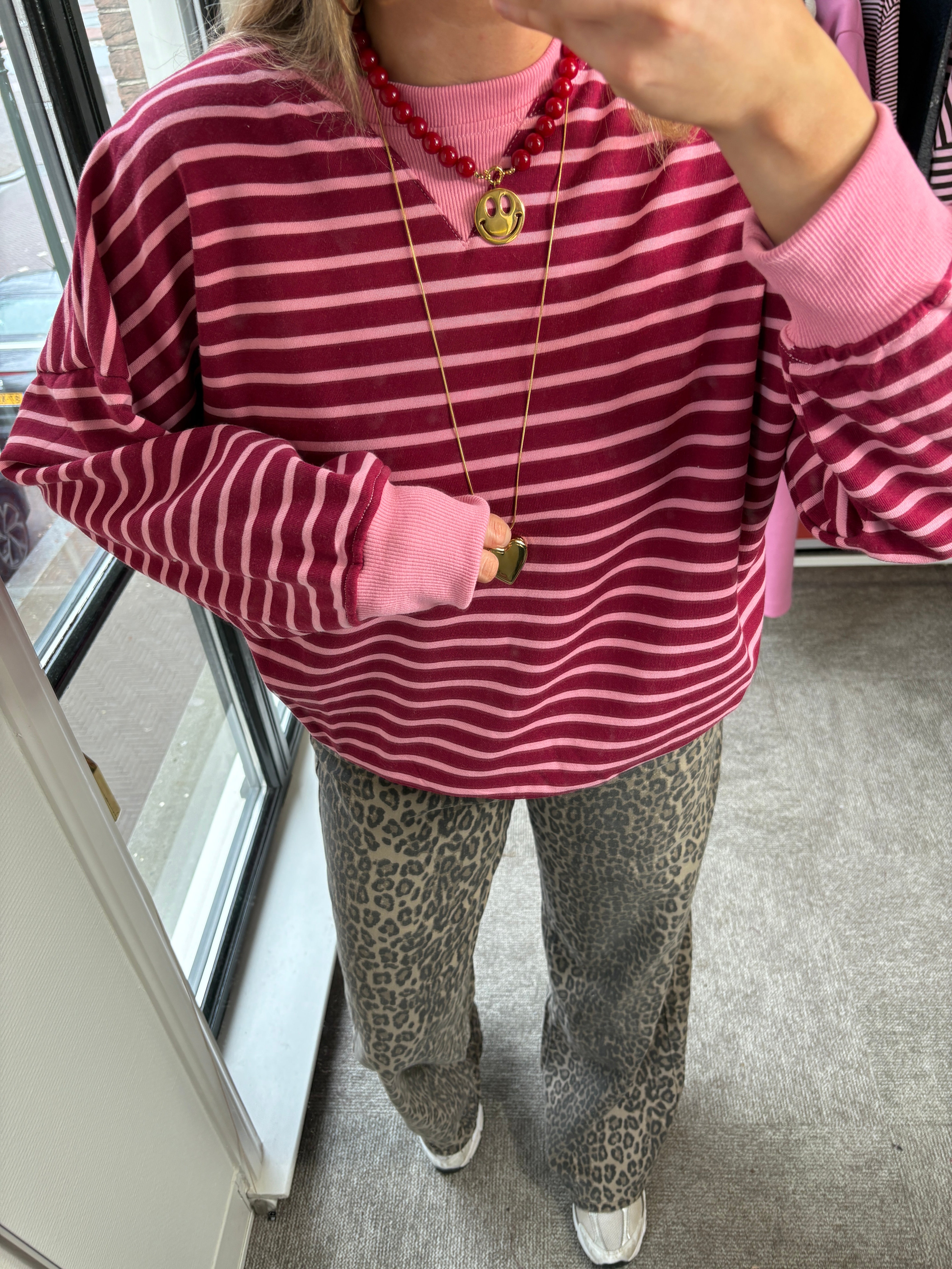 LILLY STREEPJES TRUI FUCHSIA ROZE