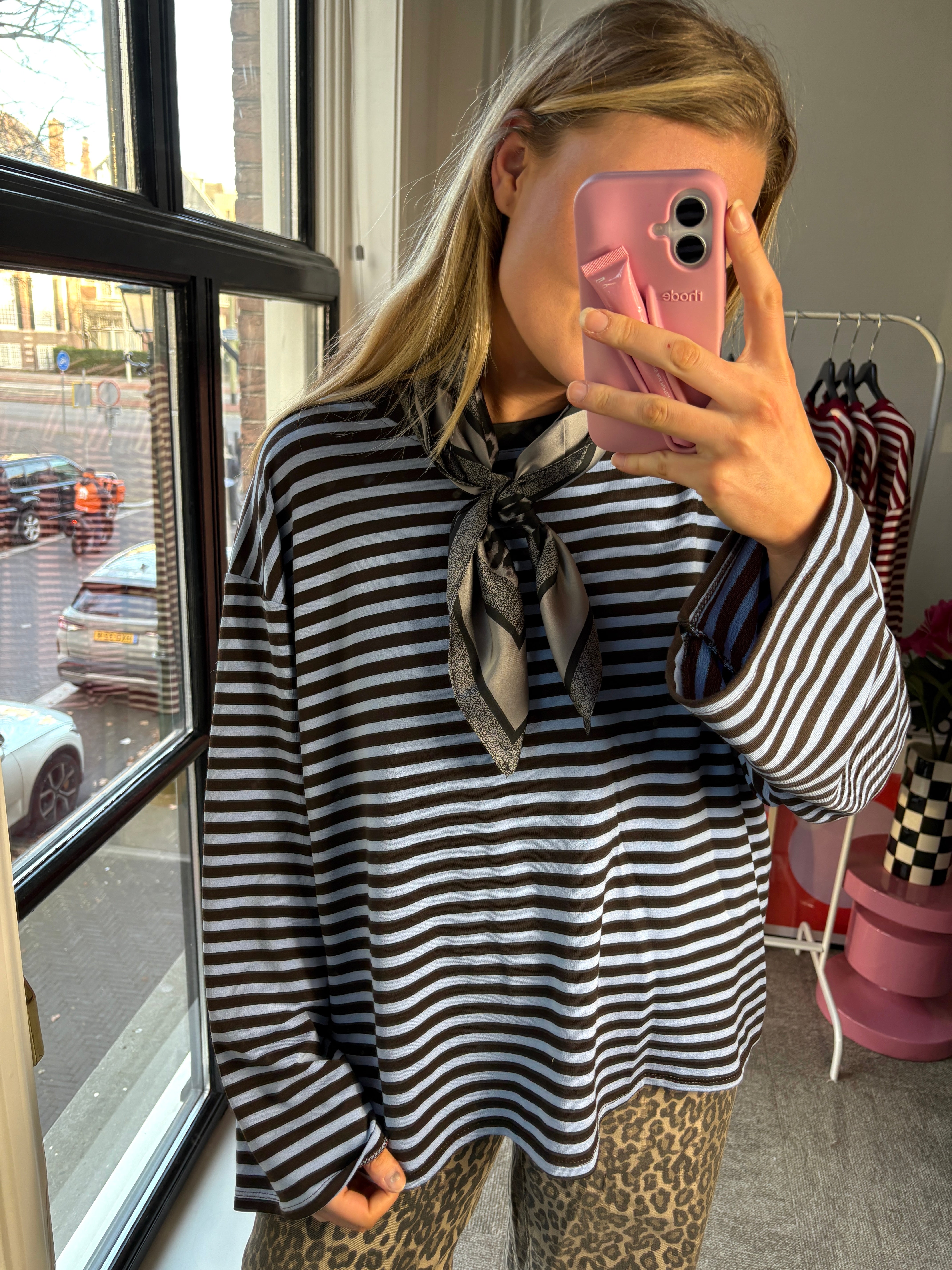 KIKI STREEPJES SHIRT BLAUW