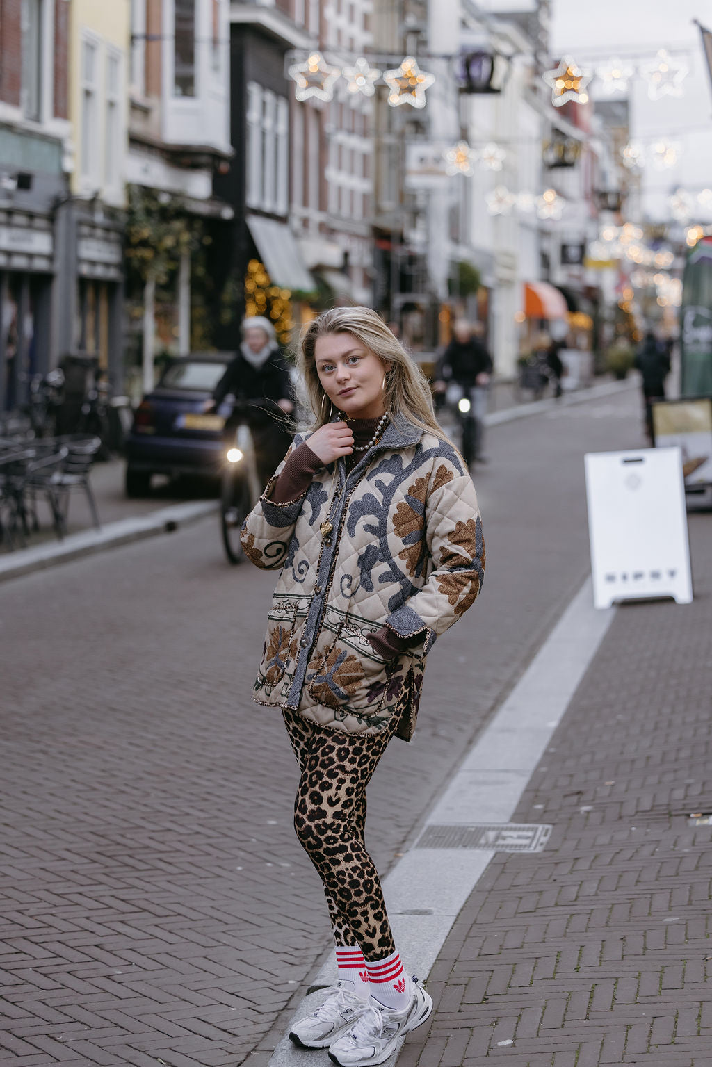 KIM JACKET PANTHER DETAILS BLUE