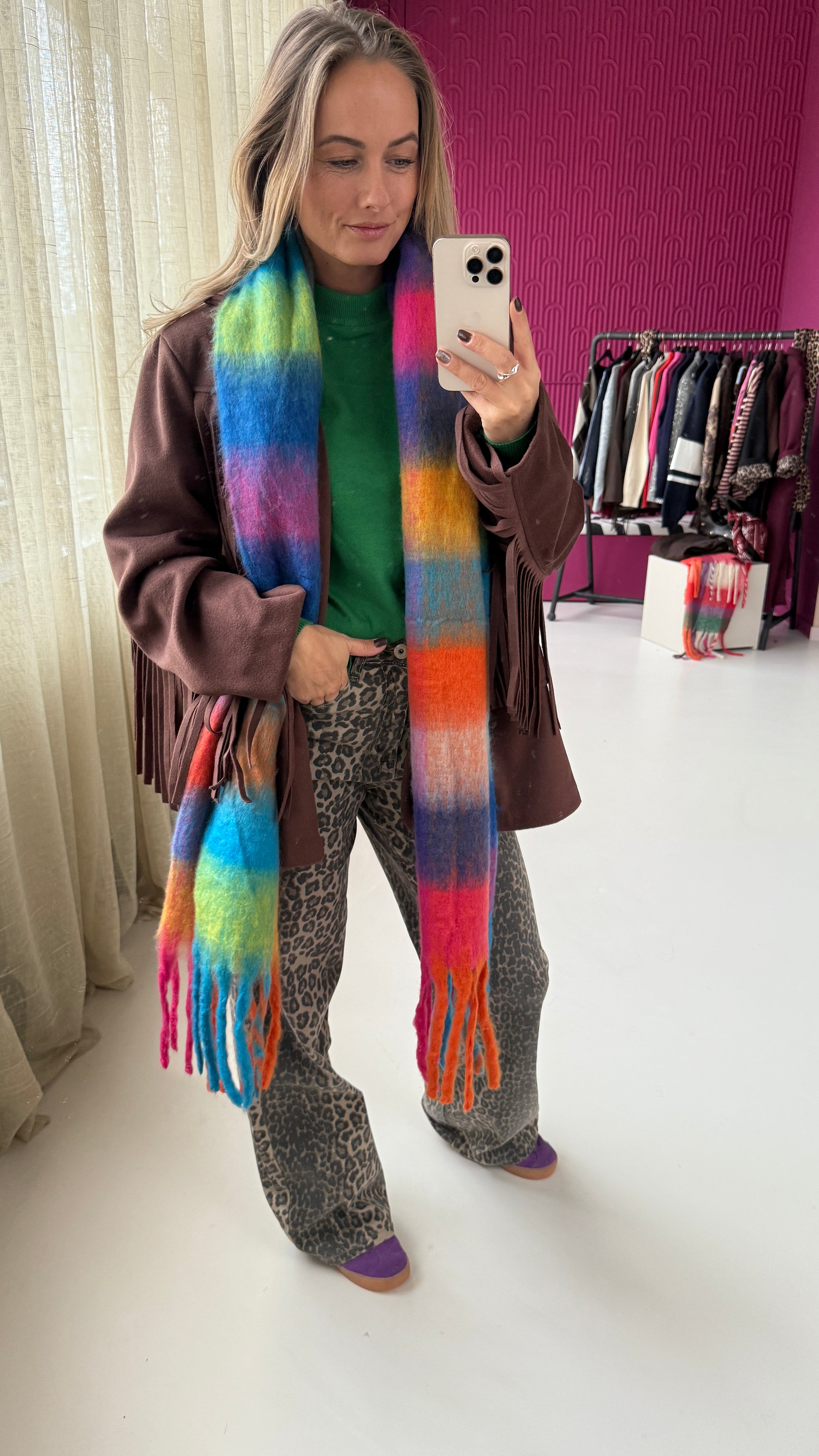 MUSTHAVE GERUITE SJAAL MULTI COLOR