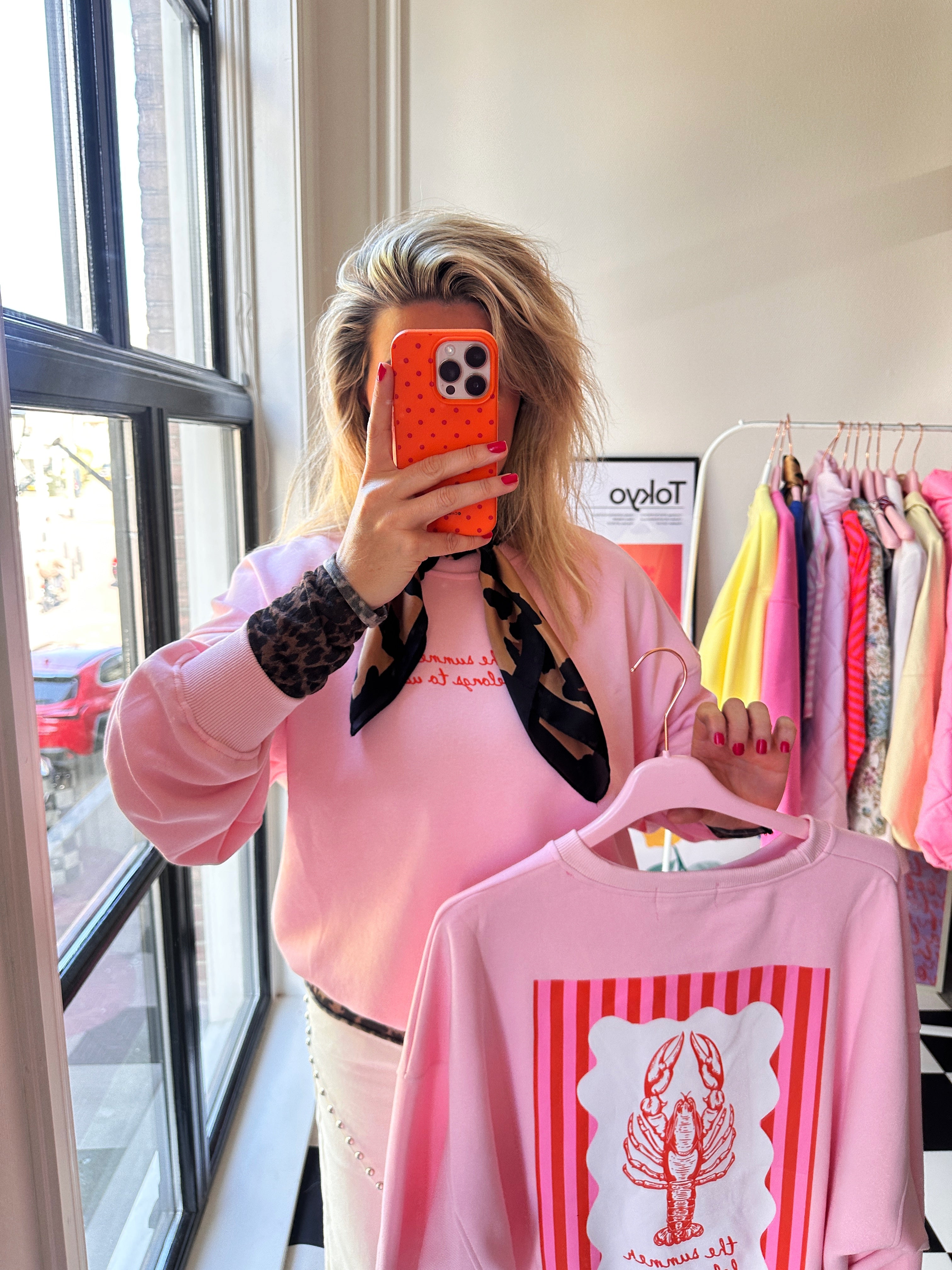 #BACK SOON# SUMMER VIBES SWEATER ROZE