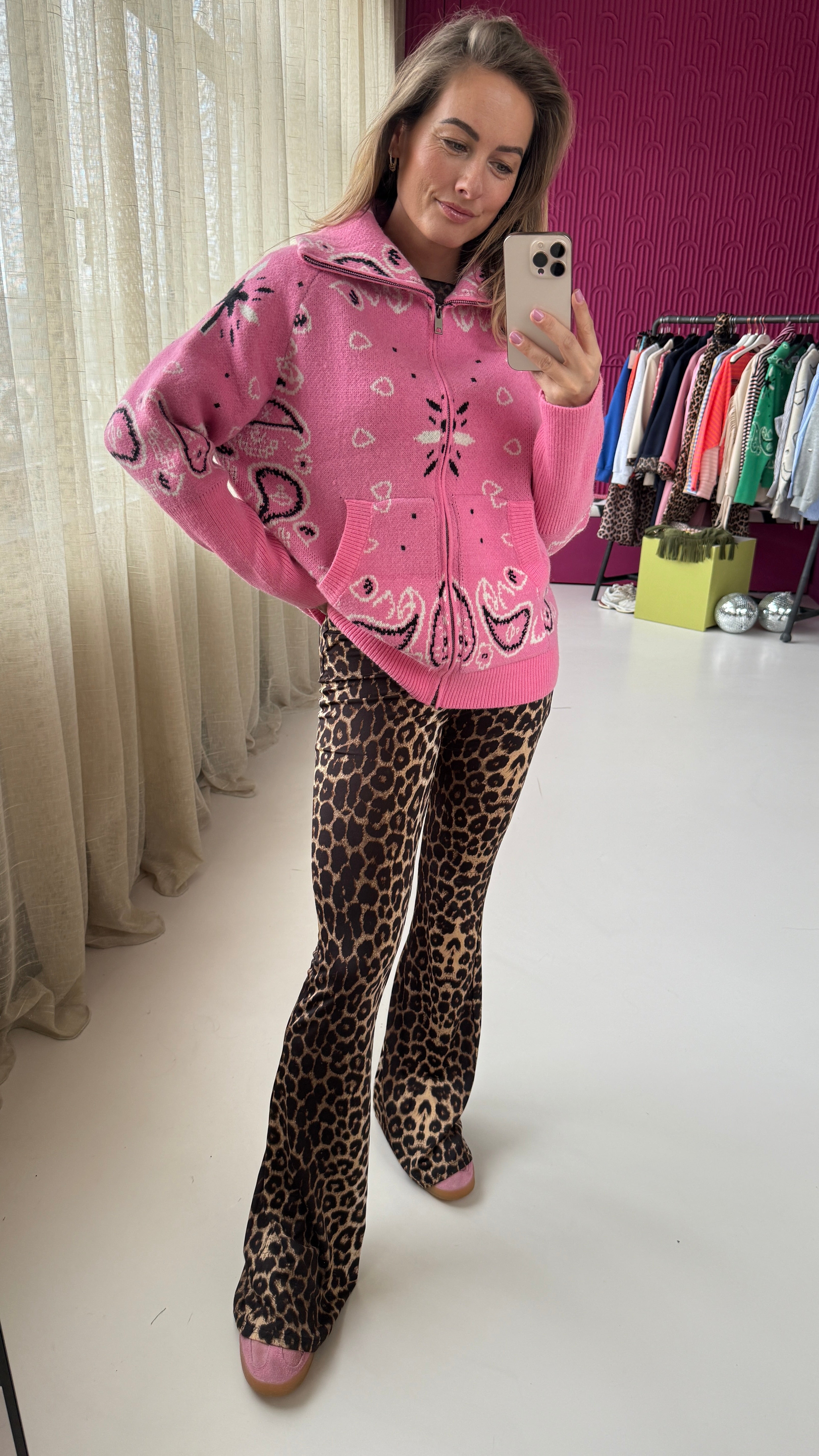 HAZEL PRINT VEST ROZE