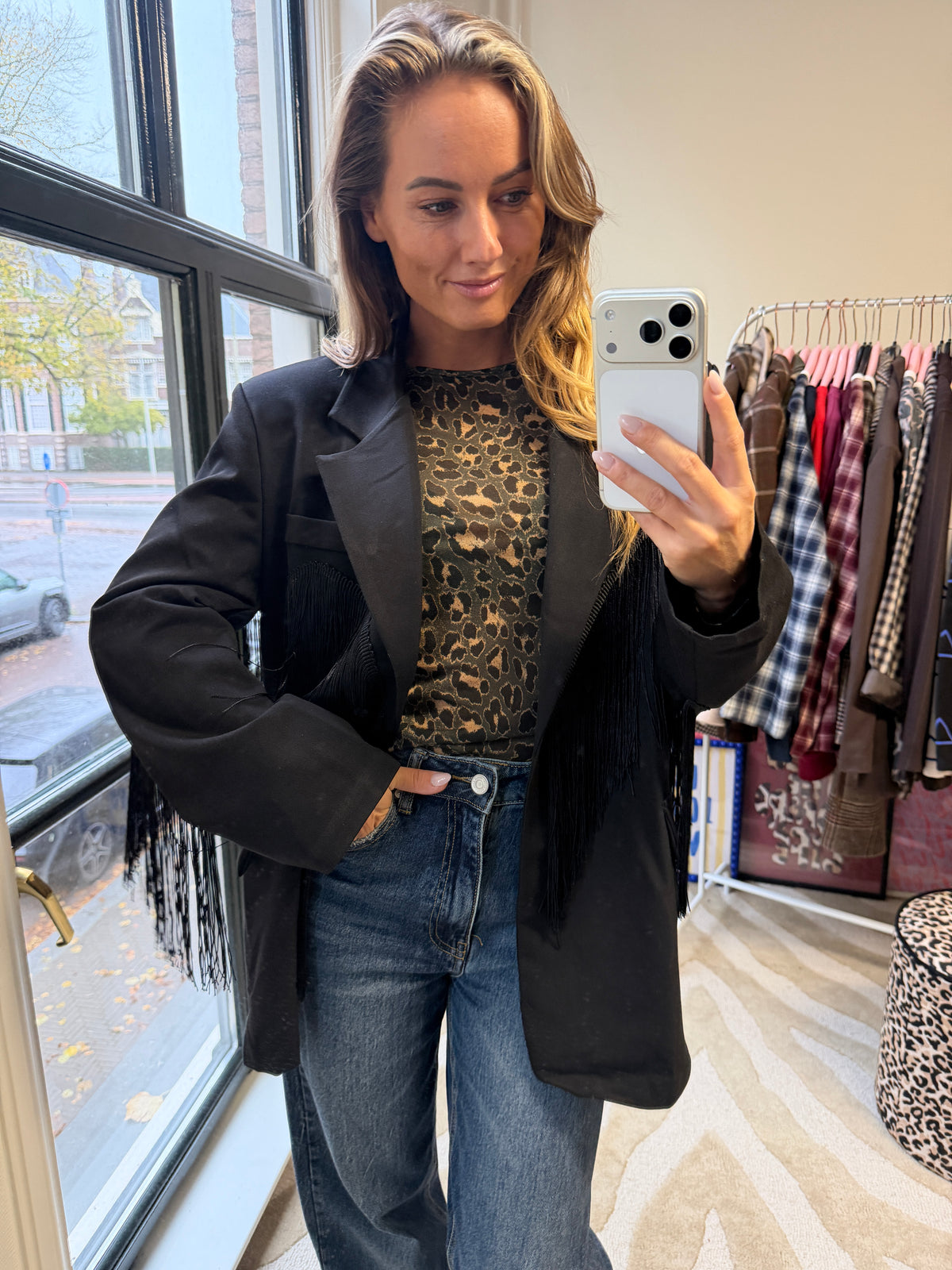 SUUS FRANJES BLAZER ZWART