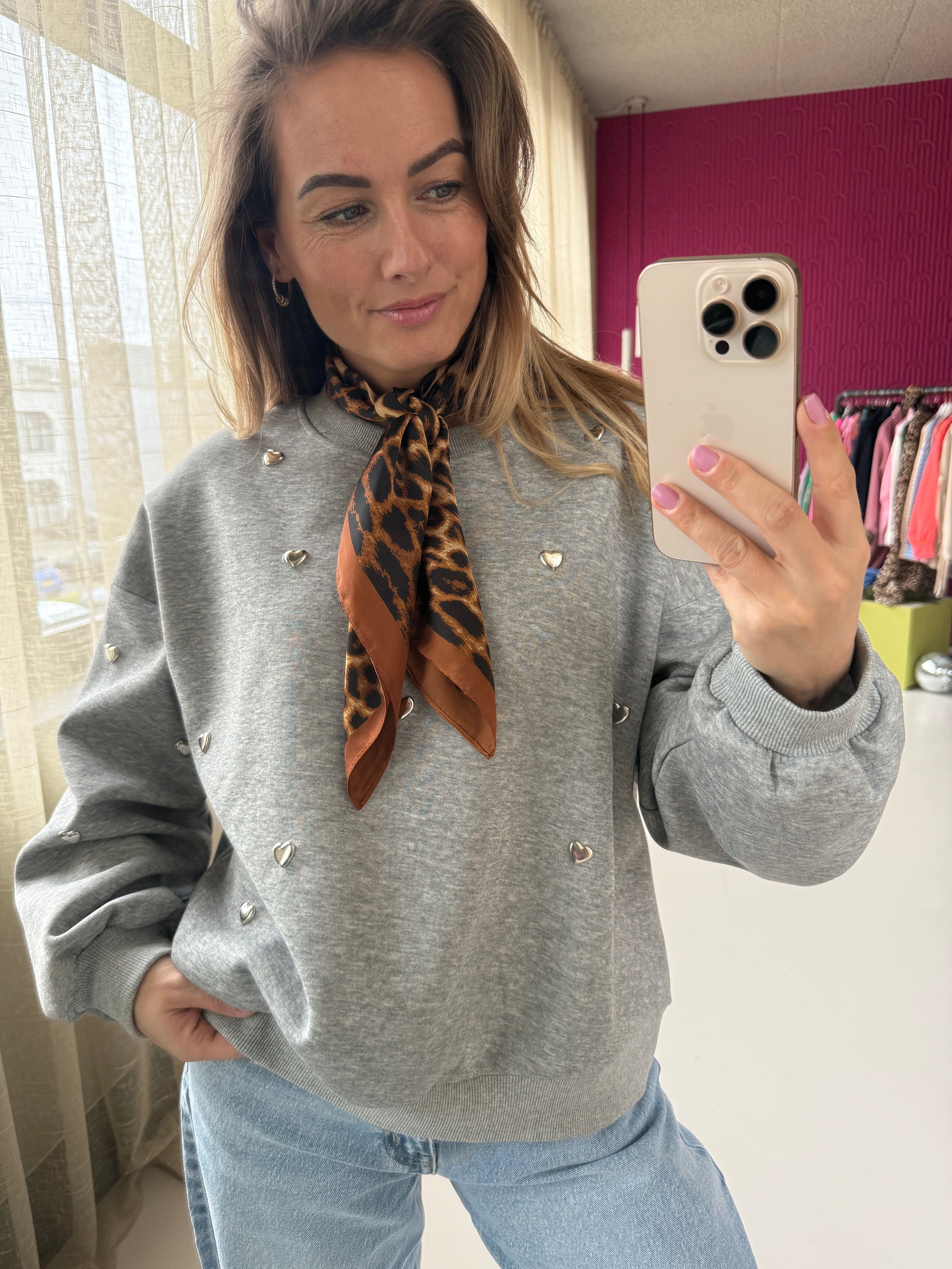 HARTJES SWEATER GRIJS