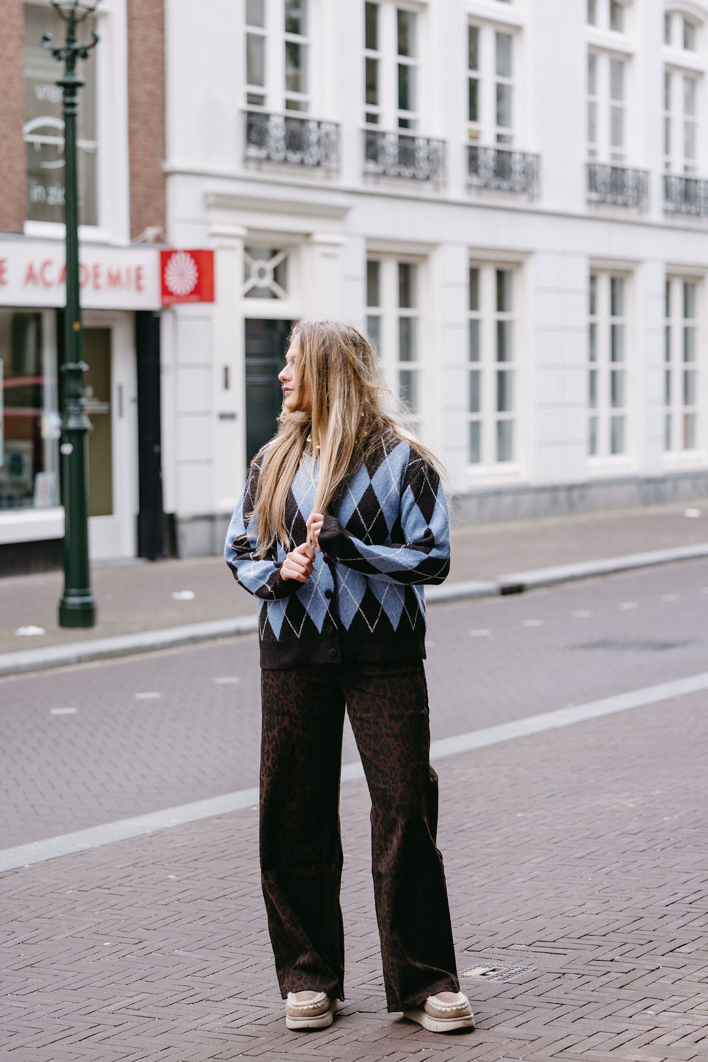 ANNA RUIT VEST BLAUW