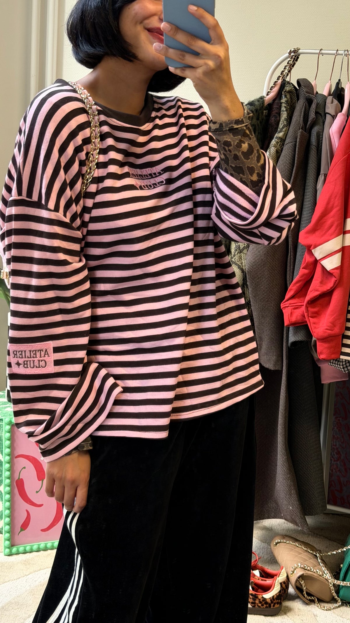 OVERSIZED LONGSLEEVE SHIRT ROZE BRUIN