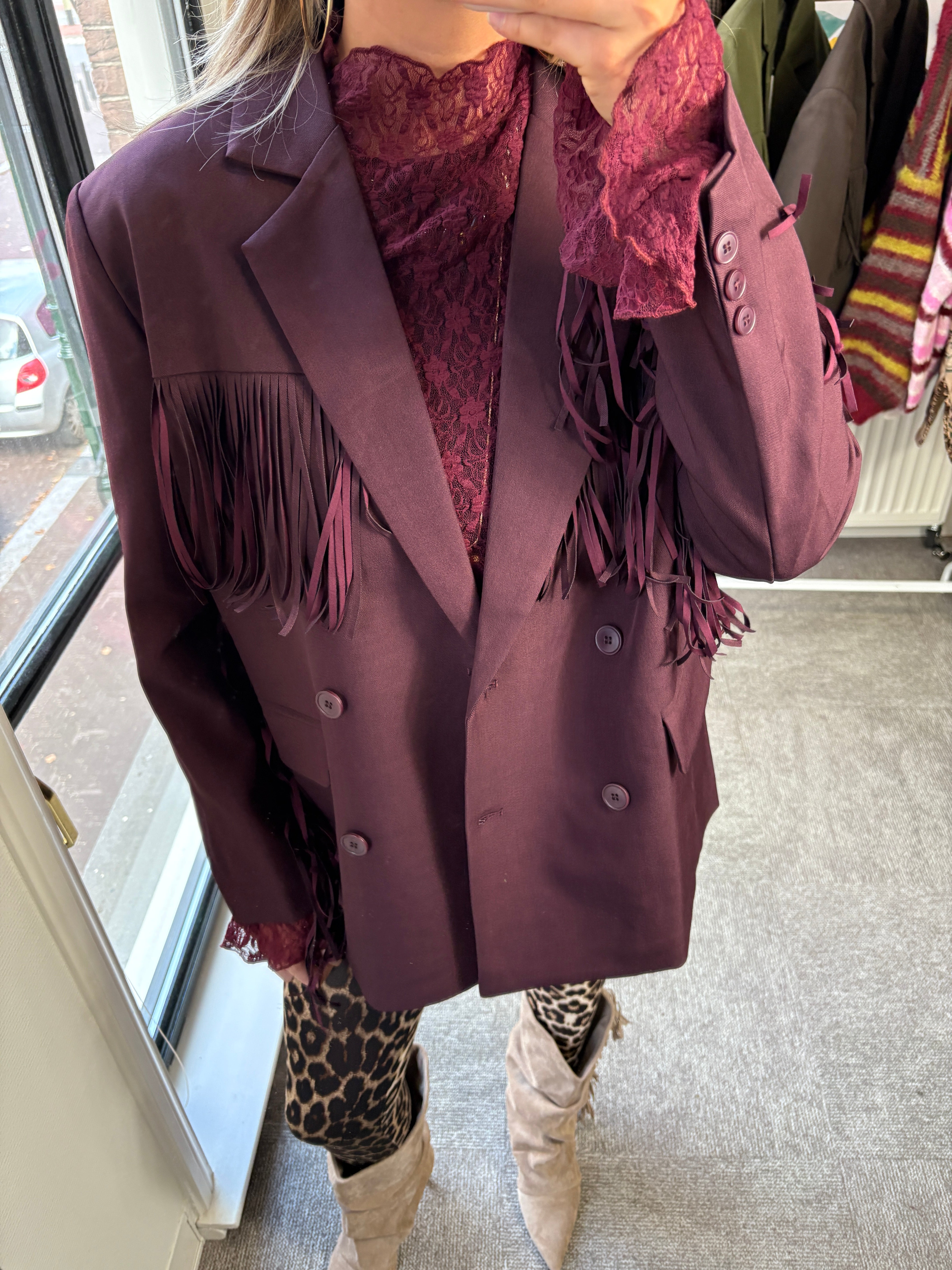 MAUD MUSTHAVE BLAZER BURGUNDY  FRANJES