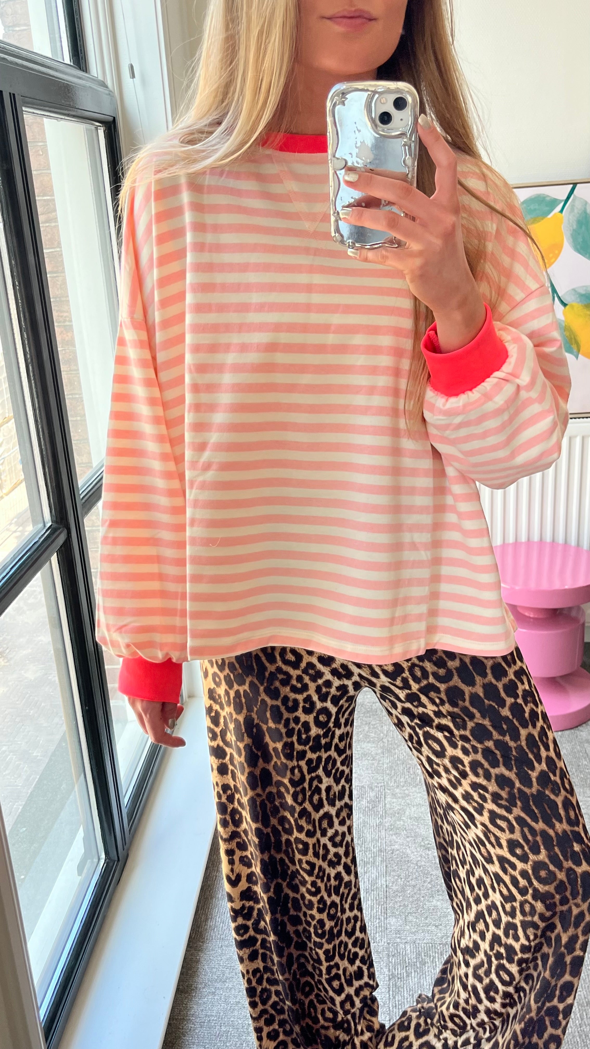 GESTREEPTE MUSTHAVE TRUI | ROZE