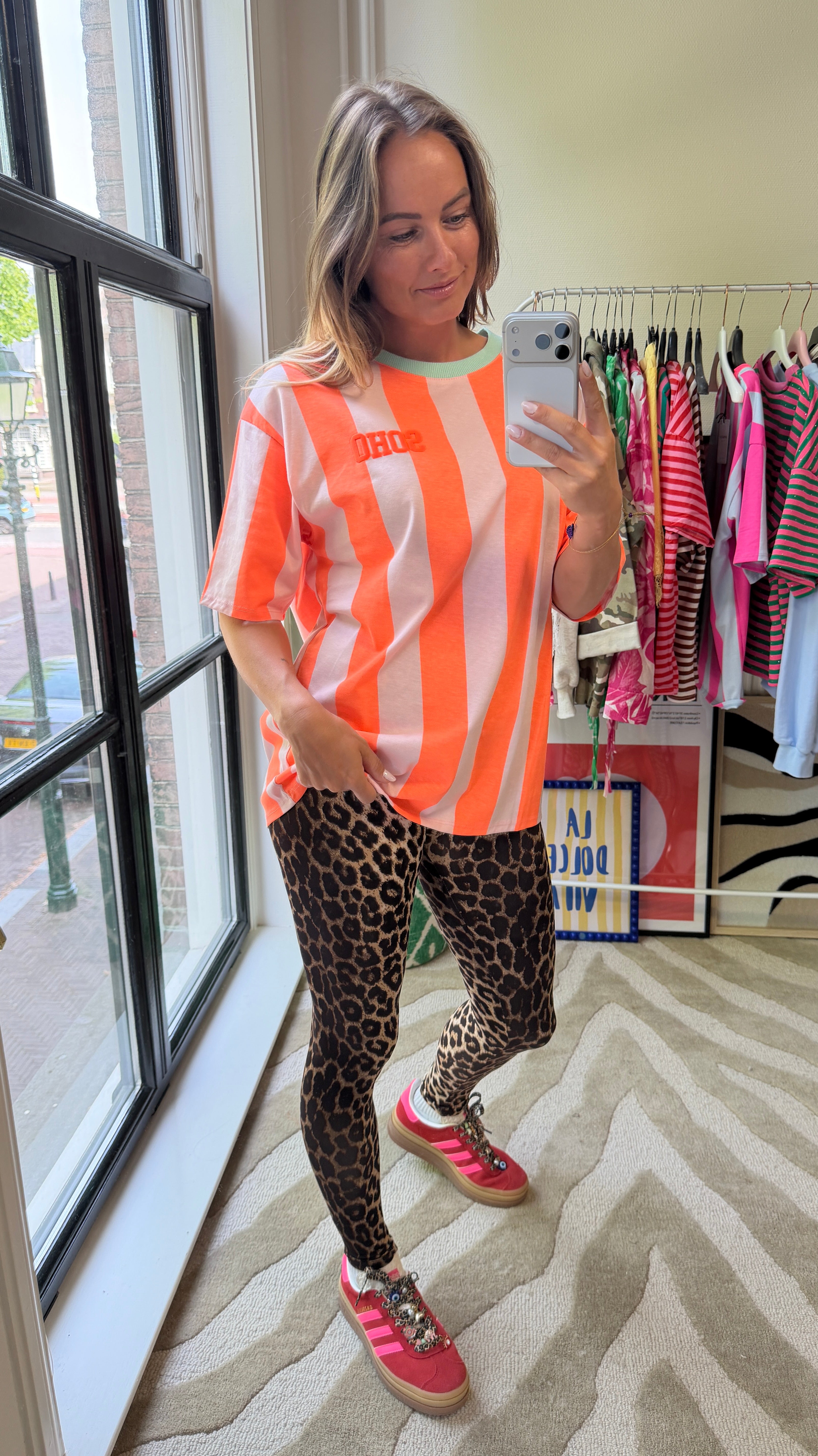 COCO SHIRT SOHO NEON ORANJE ROZE