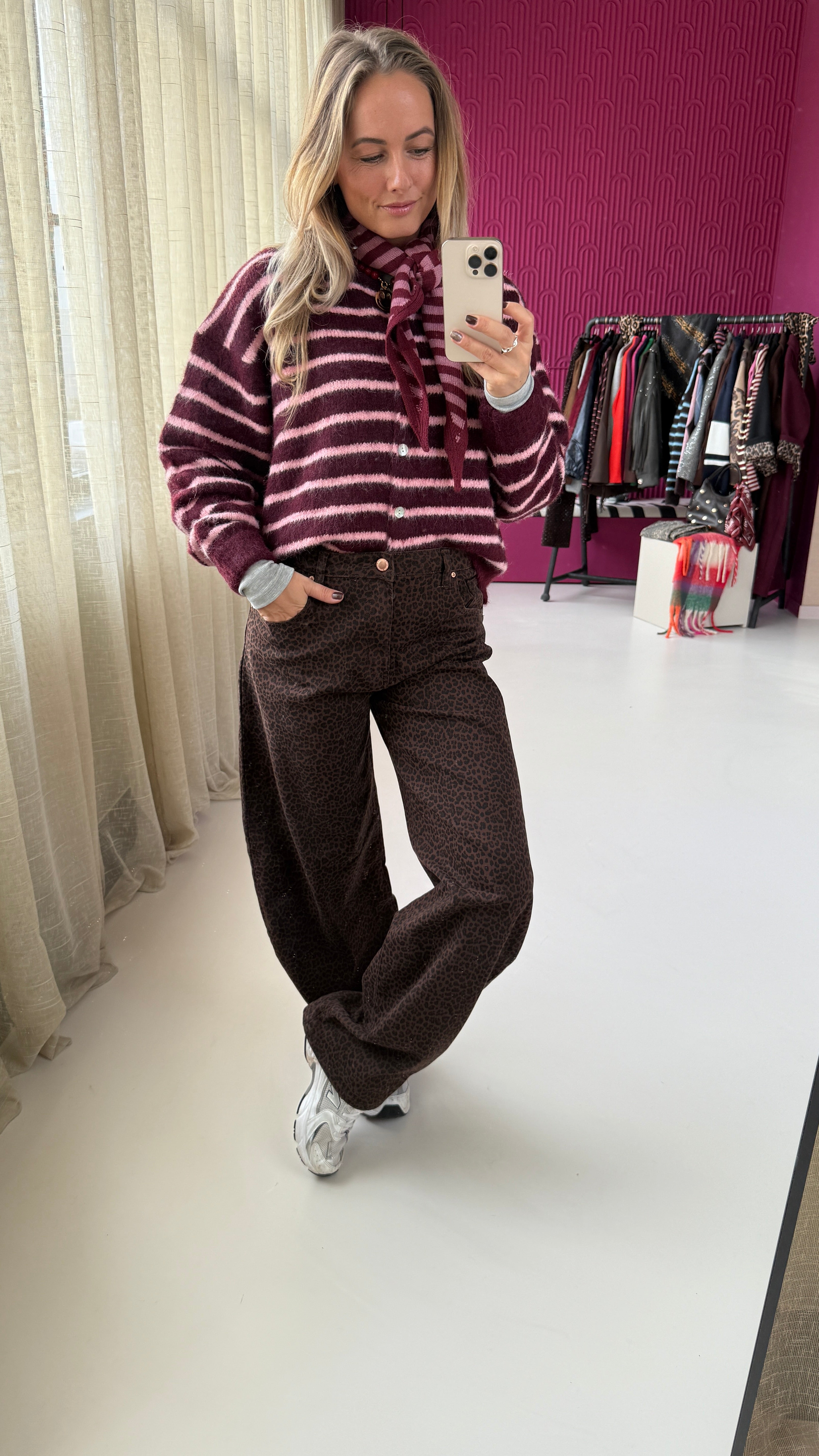 DANIE VEST BURGUNDY-ROZE