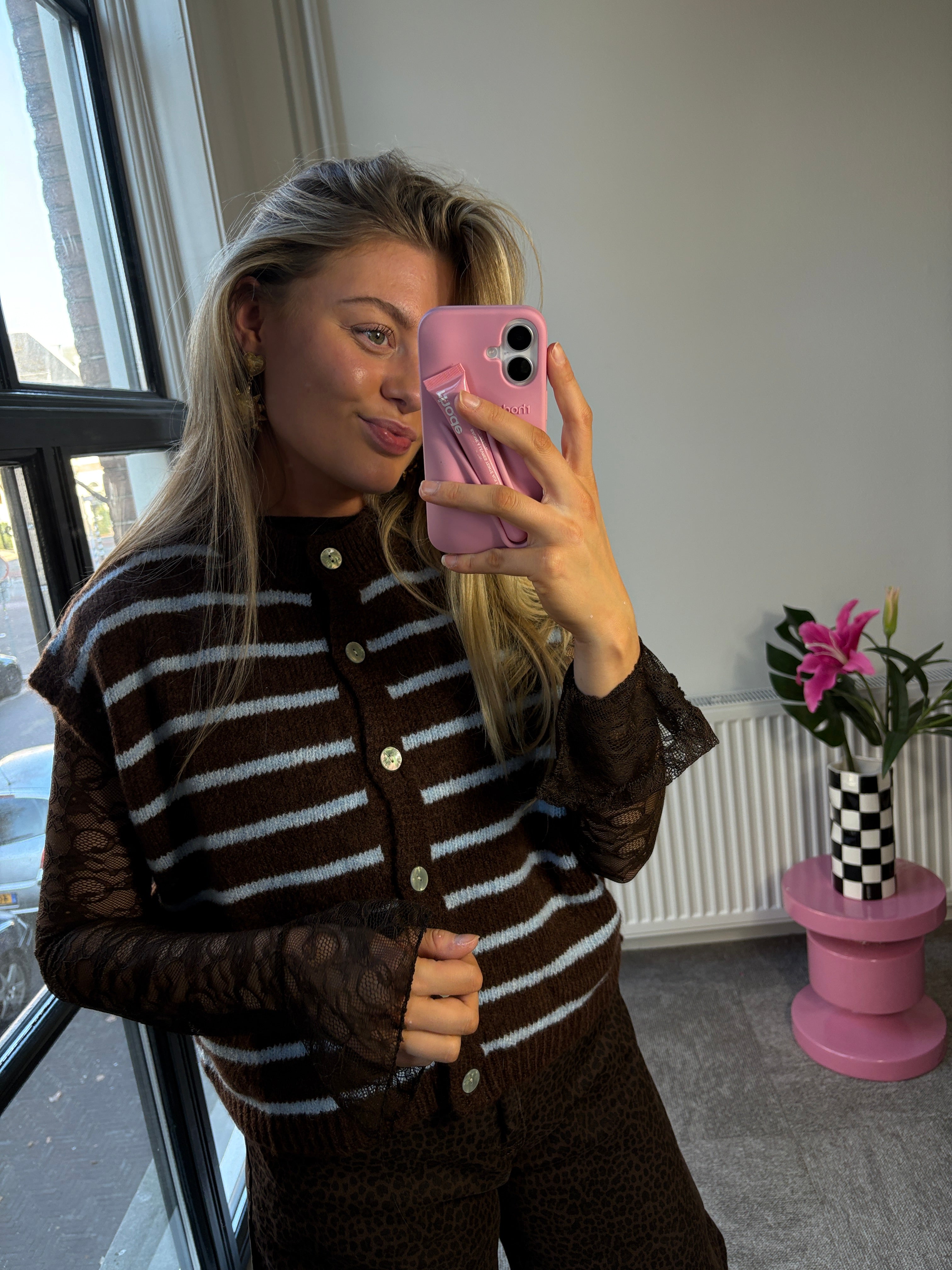 KANTEN MESH TOP BRUIN