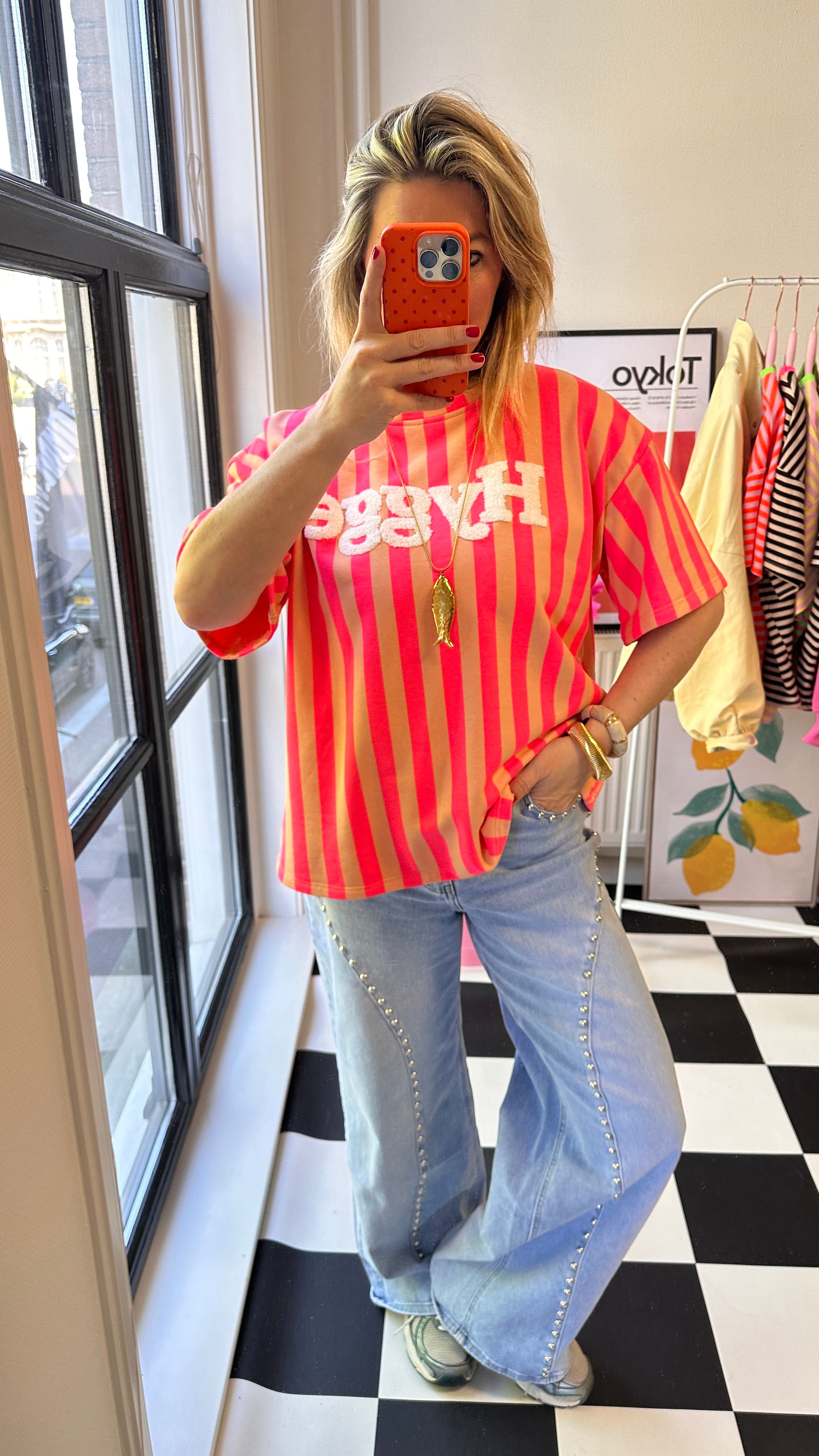 LUX JEANS MET STUDS LICHTBLAUW