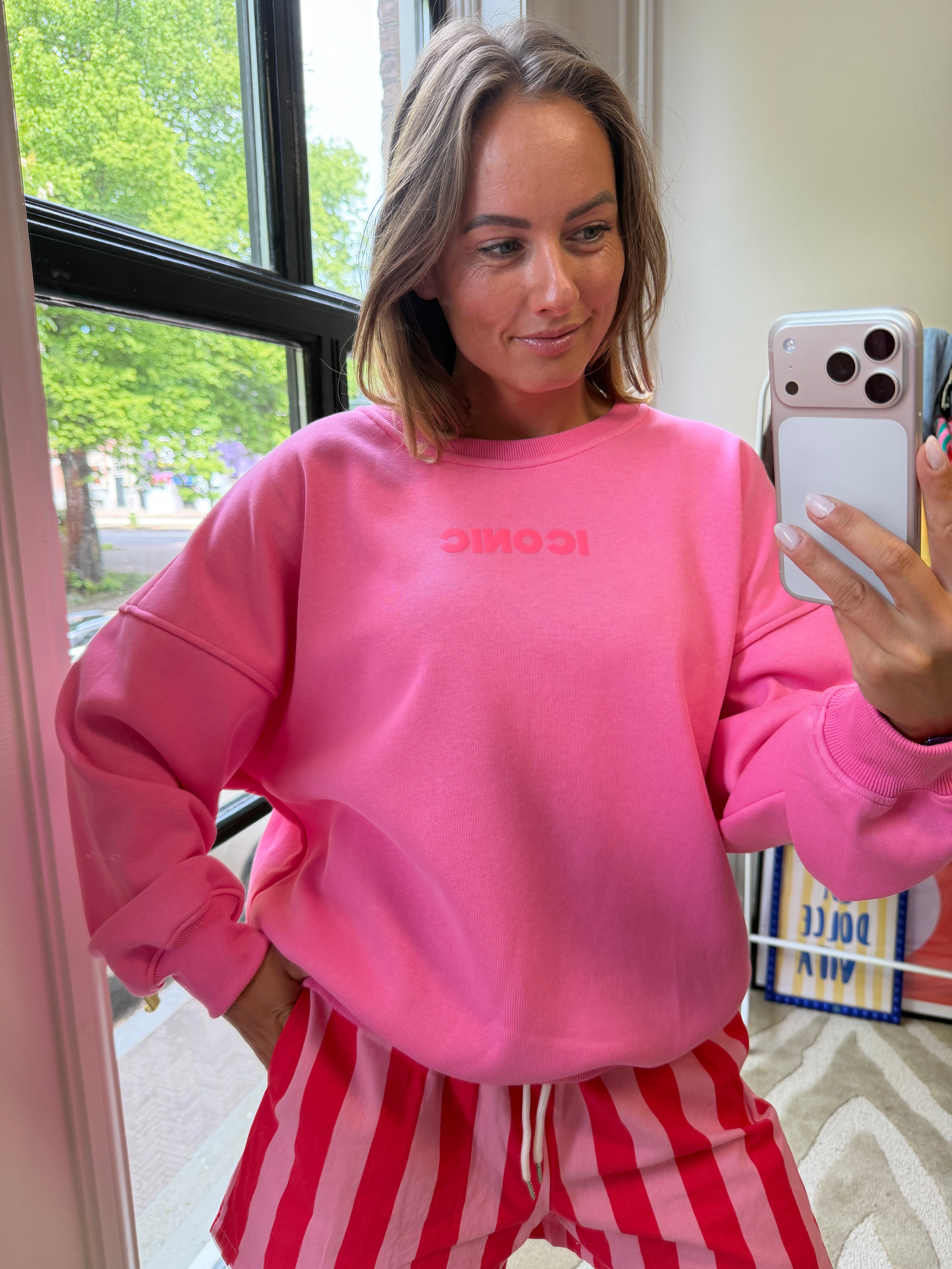 ICONIC MUSTHAVE SWEATER ROZE