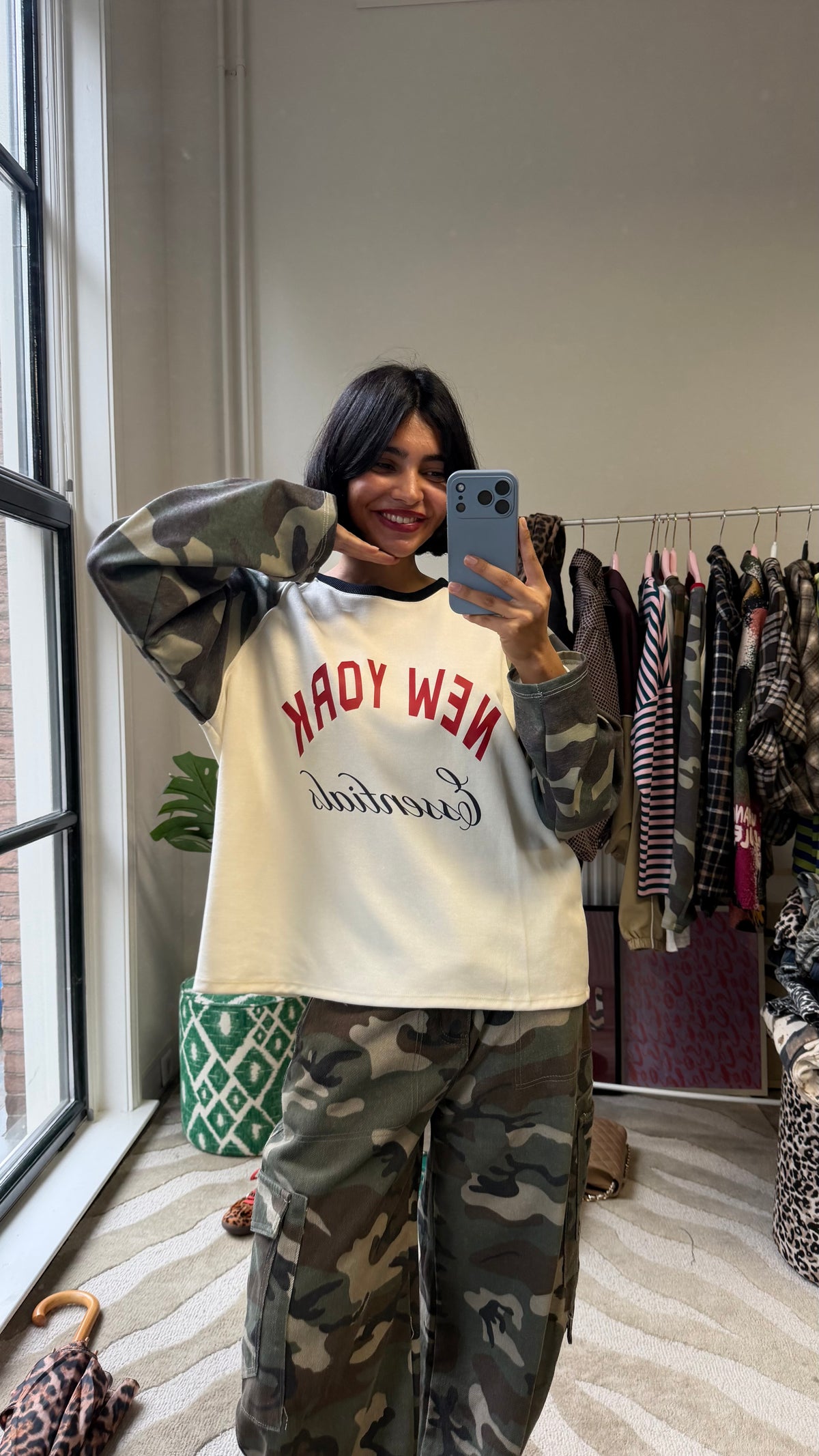 NEW YORK ARMY LONGSLEEVE ZWART