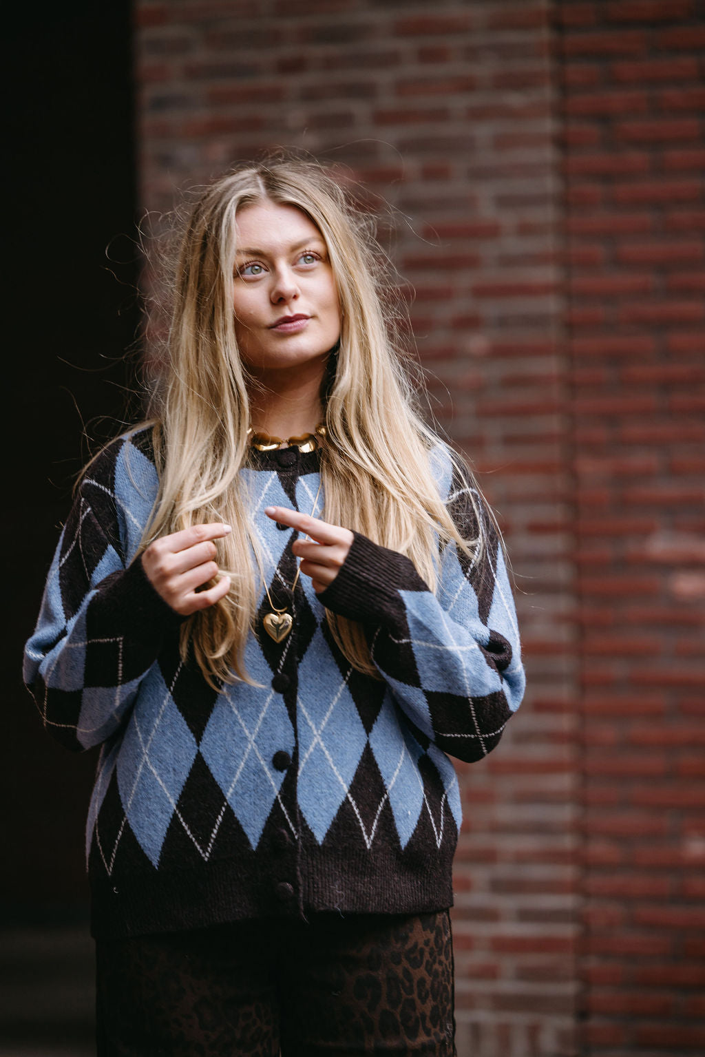 ANNA RUIT VEST BLAUW