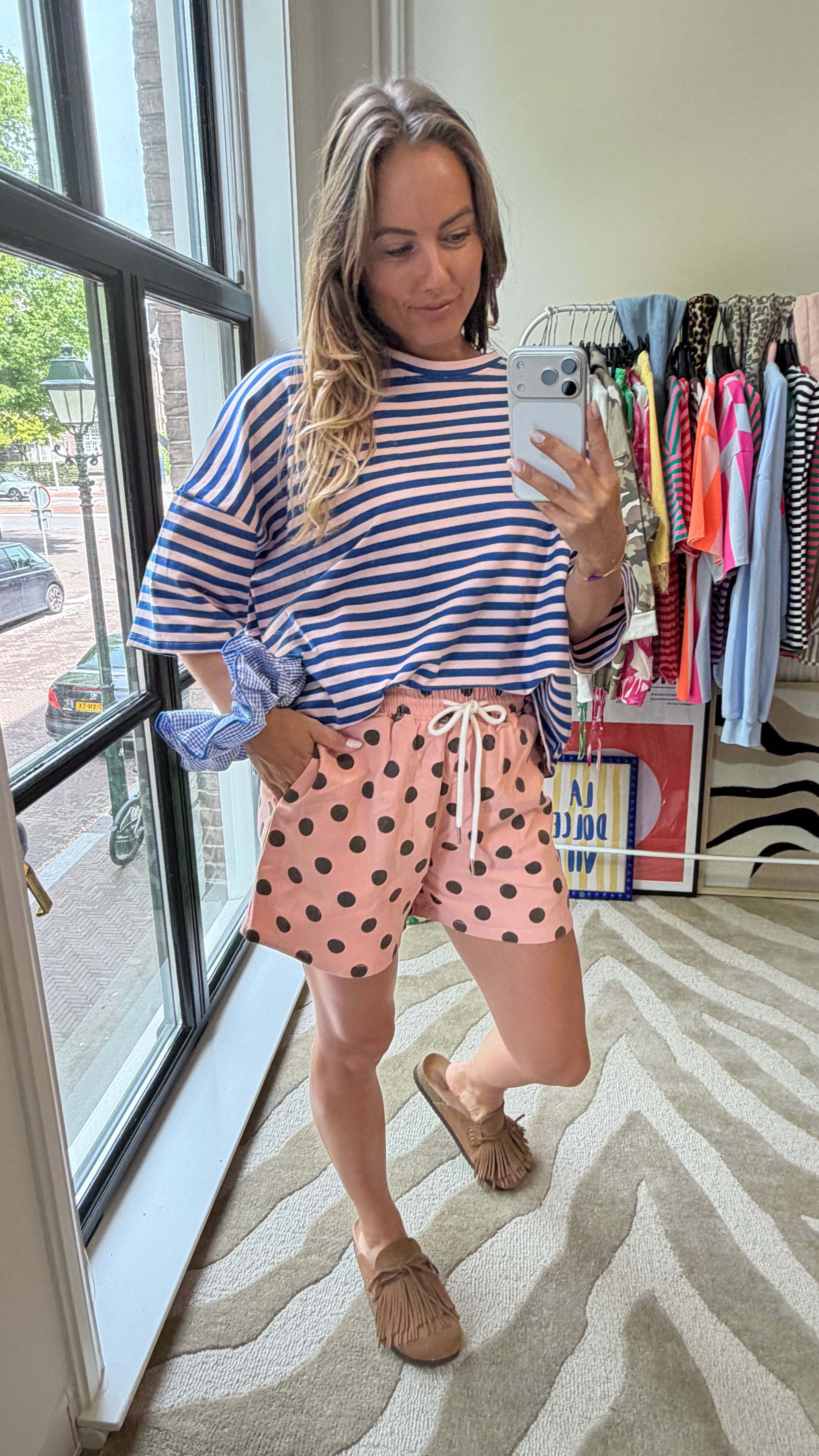 LIV SHORT DOTS ROZE BRUIN