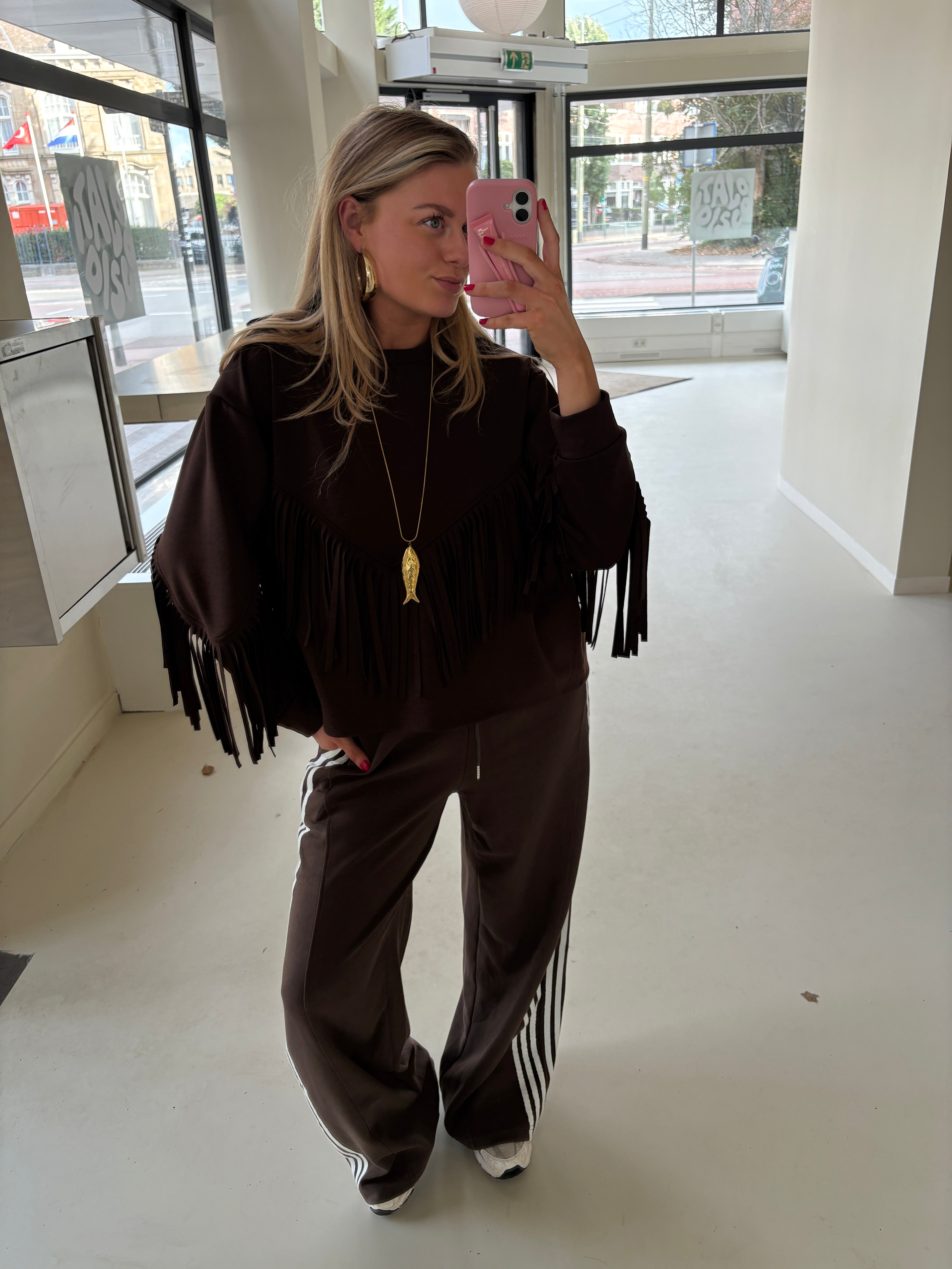 NINA FRANJE SWEATER CHOCO