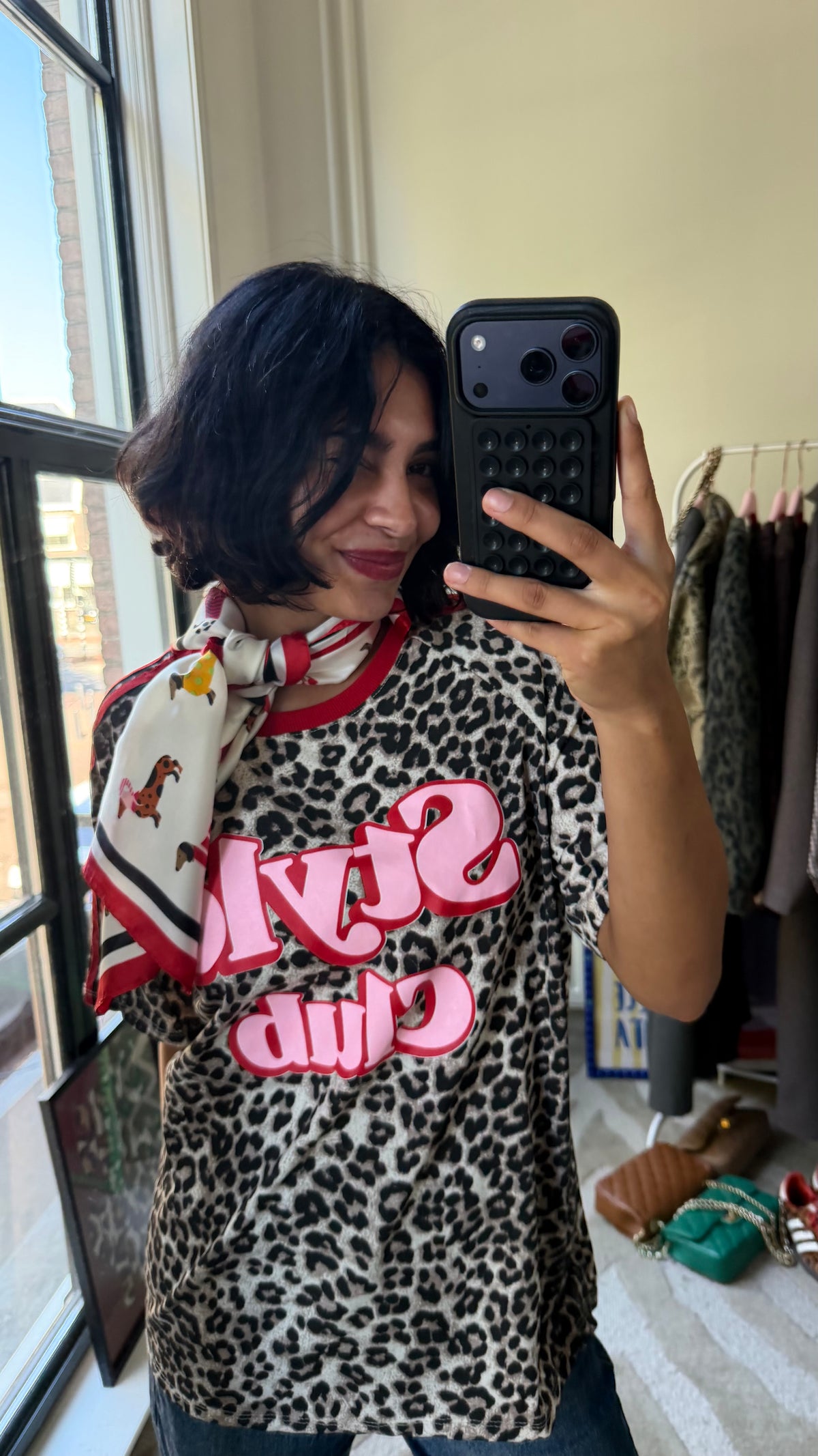 MUSTHAVE PANTER SHIRT MET ROOD