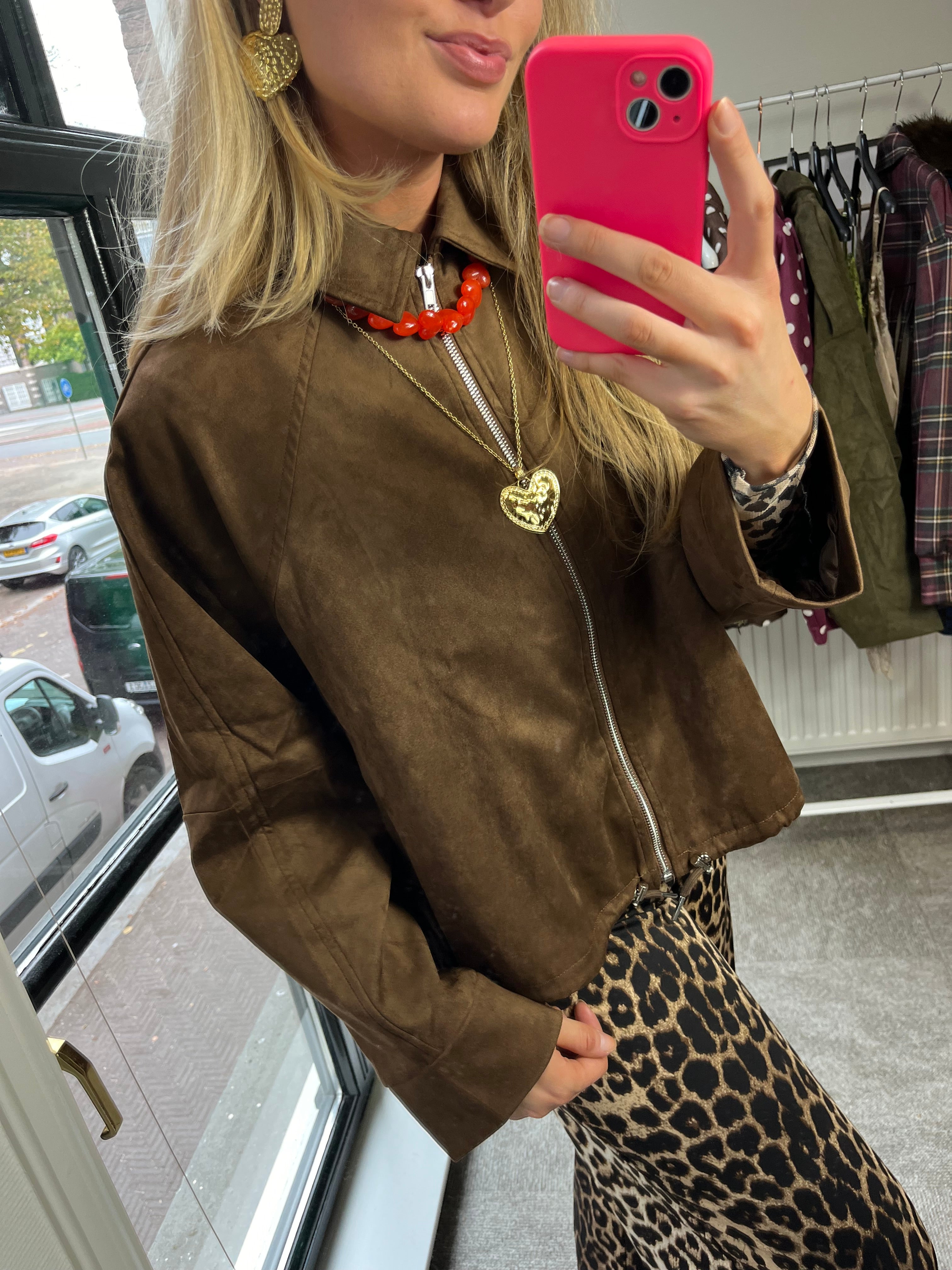 BROWN SUEDE JACKET