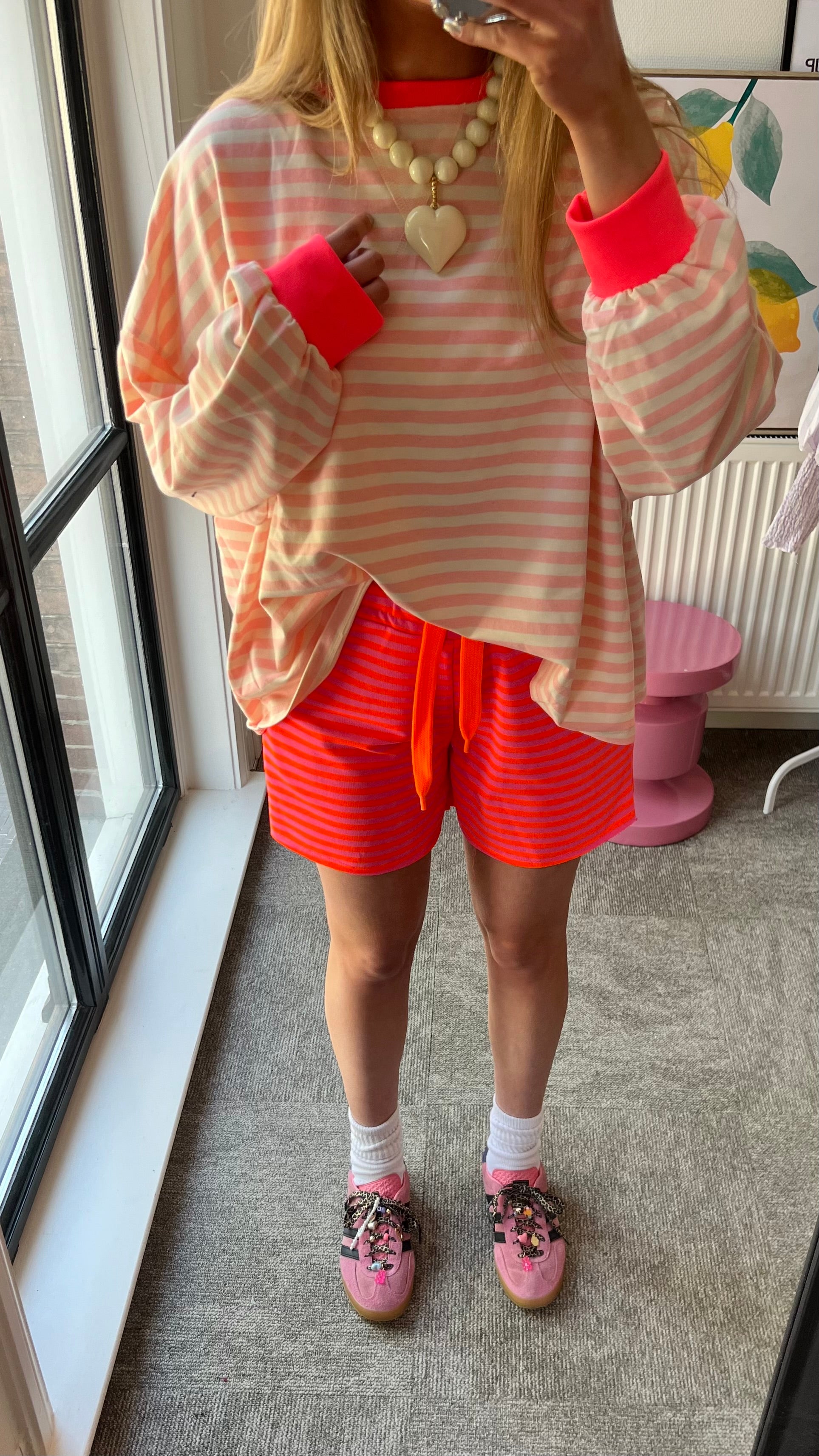 GESTREEPTE MUSTHAVE TRUI | ROZE