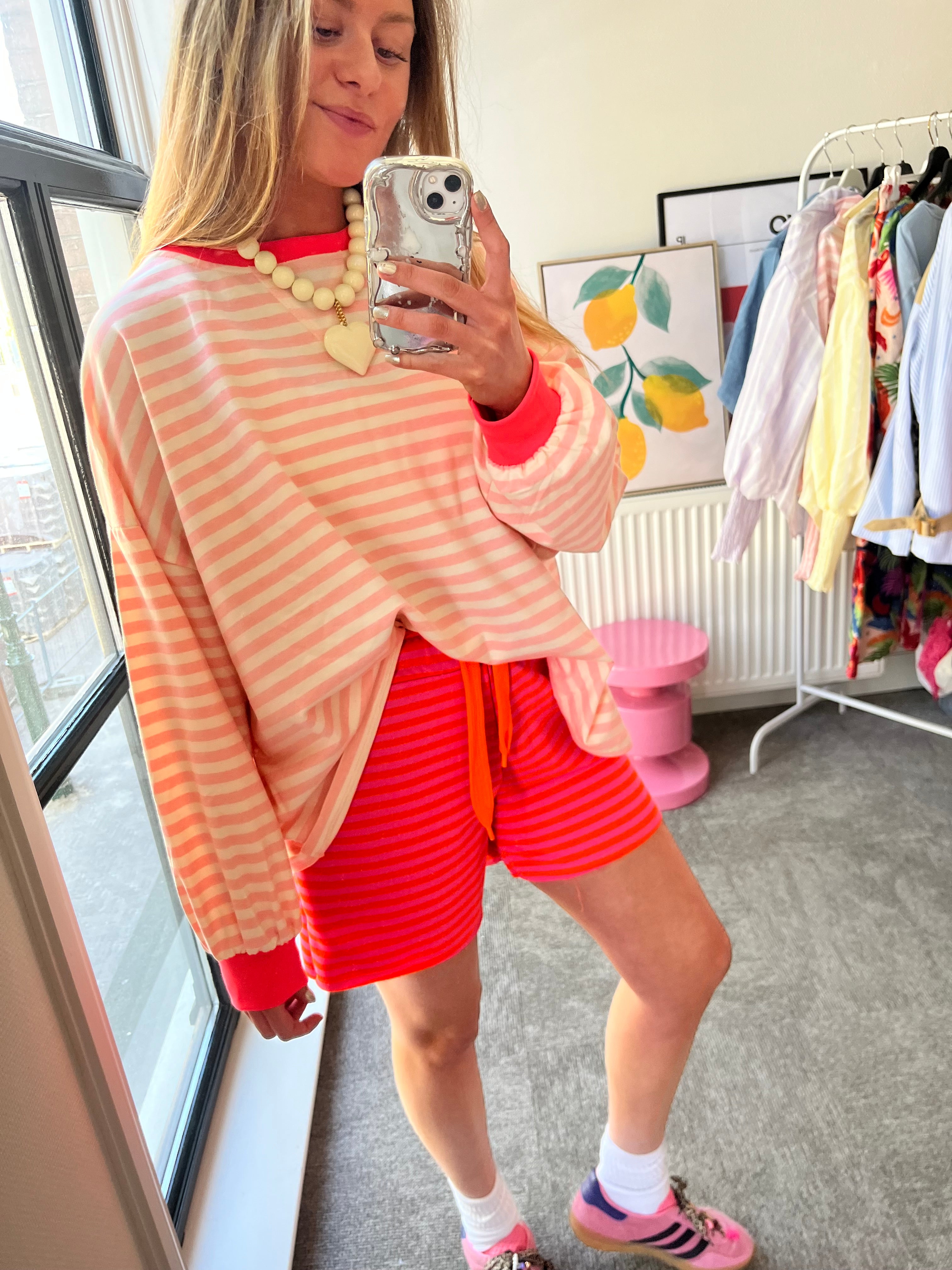 GESTREEPTE MUSTHAVE TRUI | ROZE
