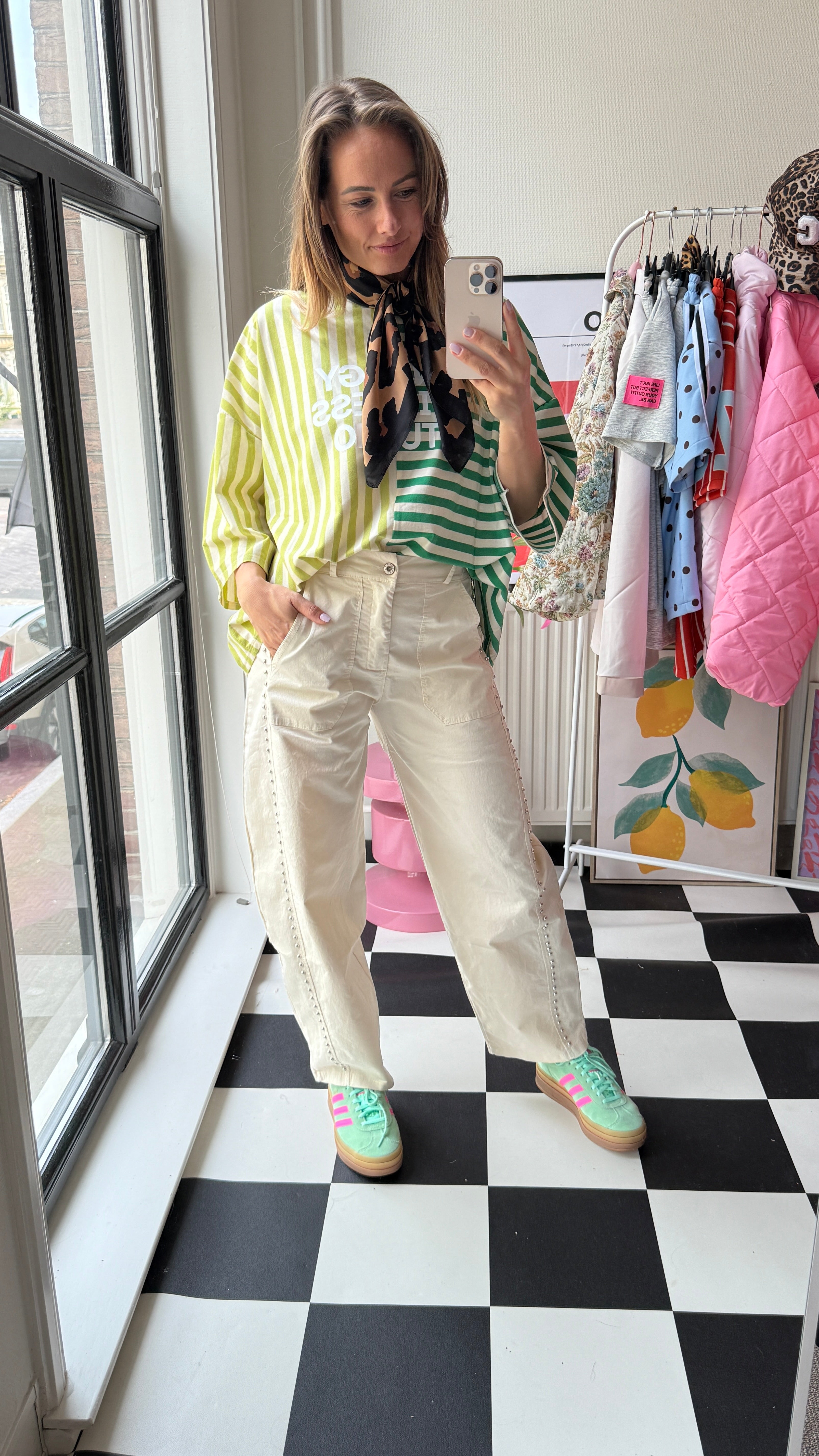 MILA BARREL BROEK CRÈME