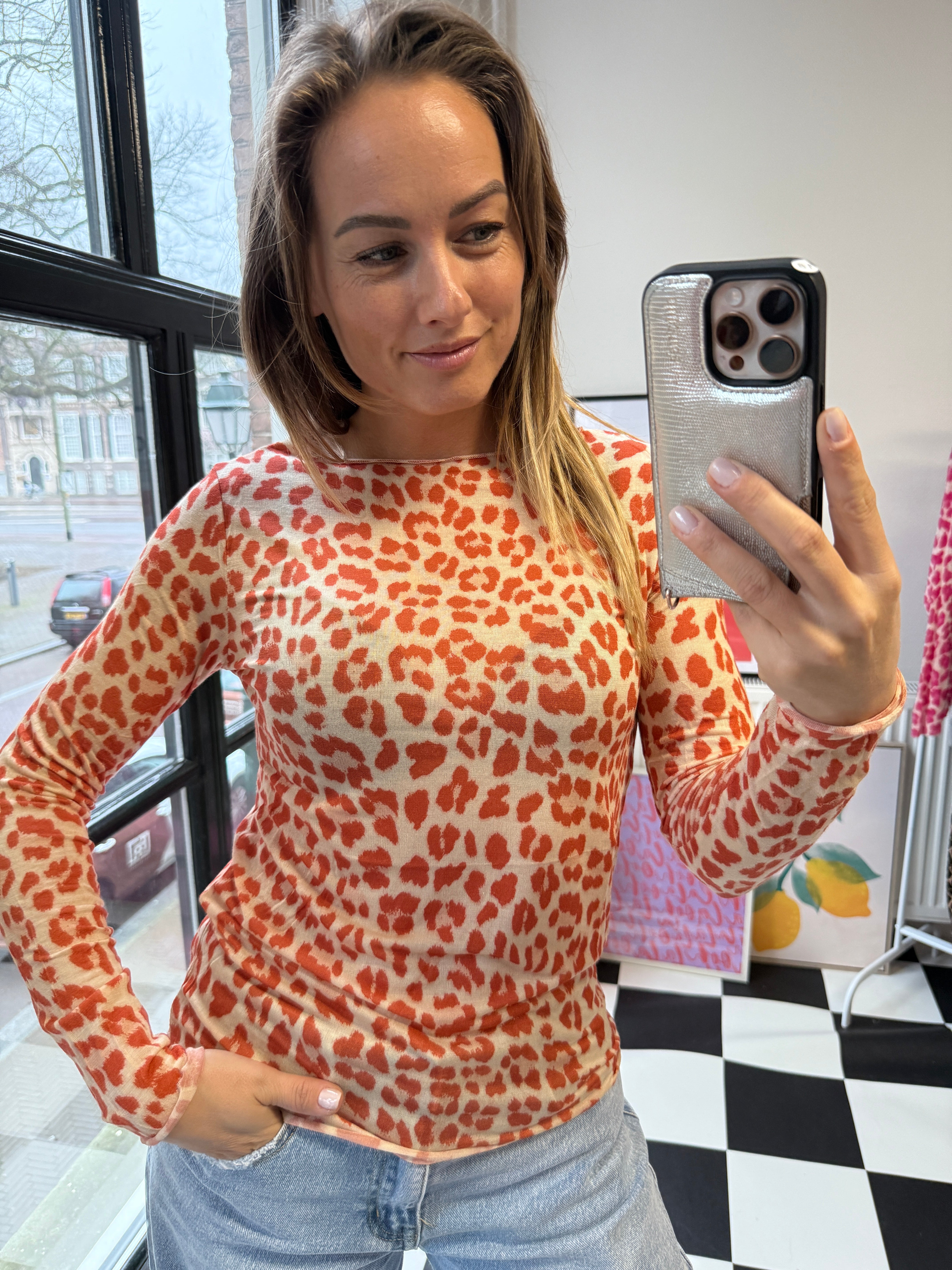 MUSTHAVE PANTER TOP BRIQUE ORANJE