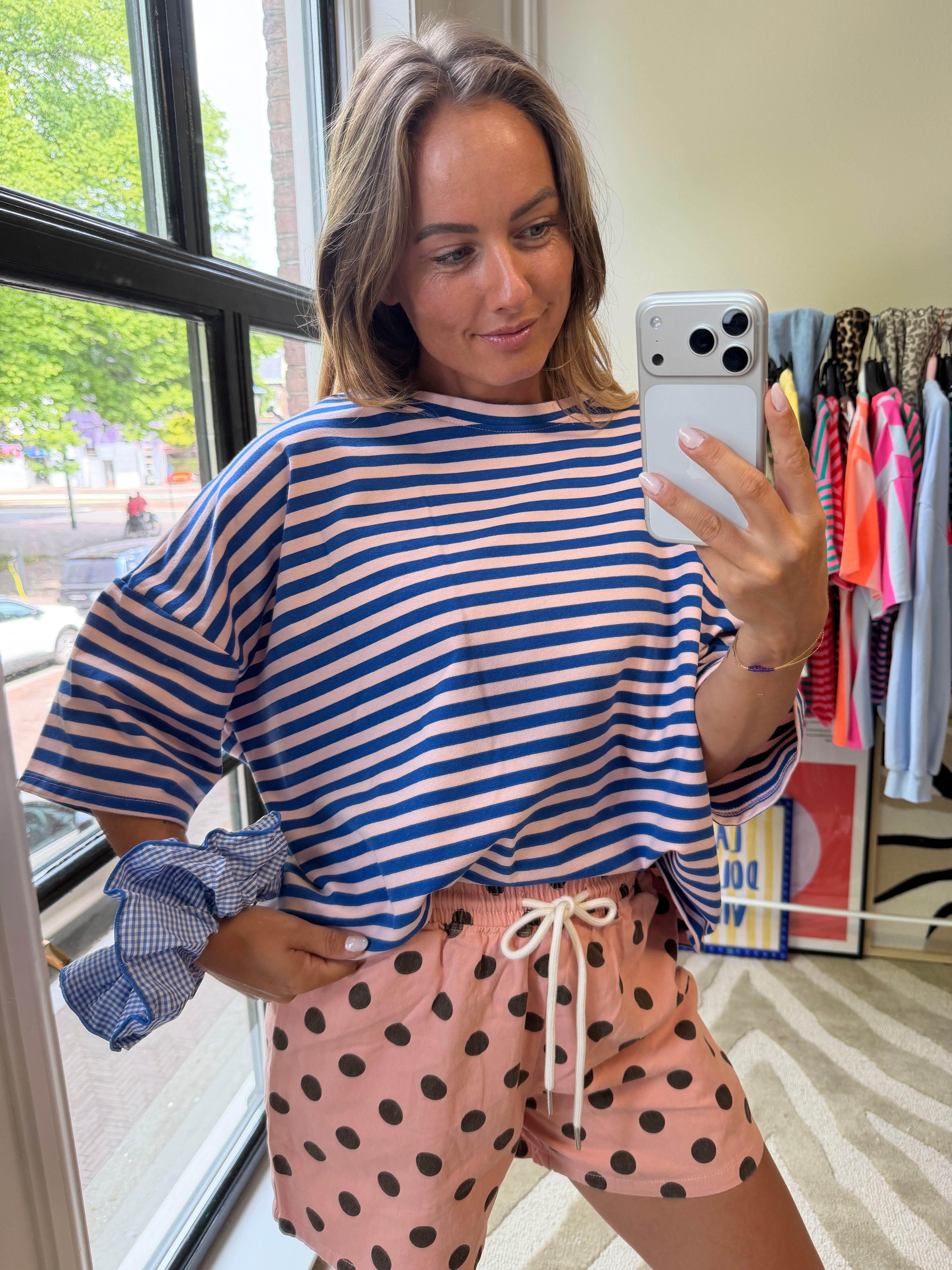 LIV SHORT DOTS ROZE BRUIN