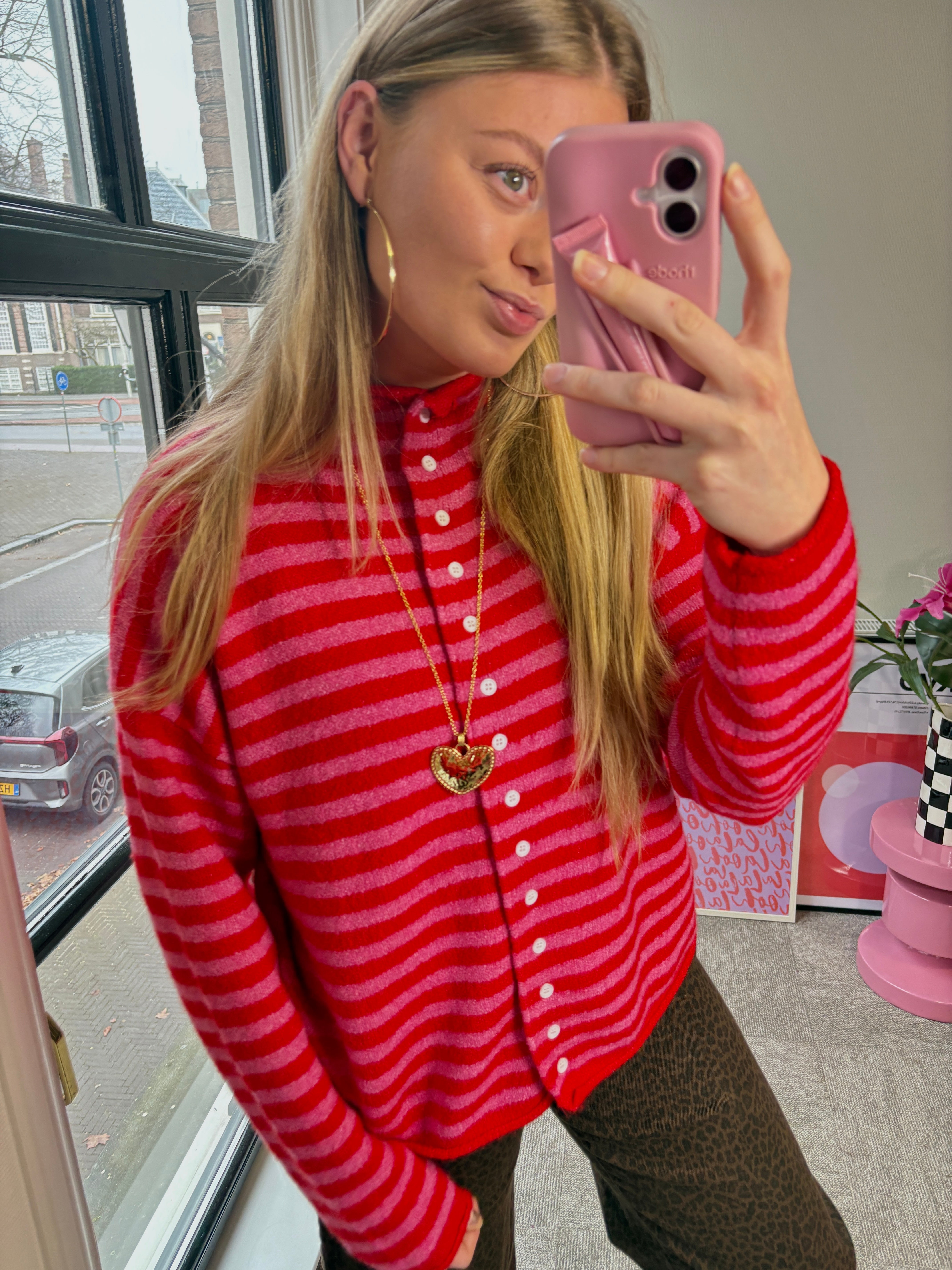 IZZY VESTJE ROZE/ROOD