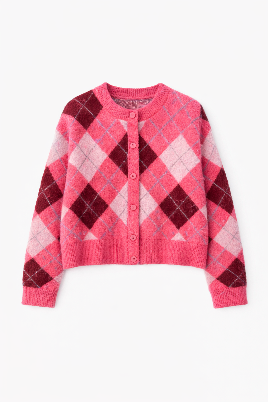 ROZE BURGUNDY RUITJES VEST