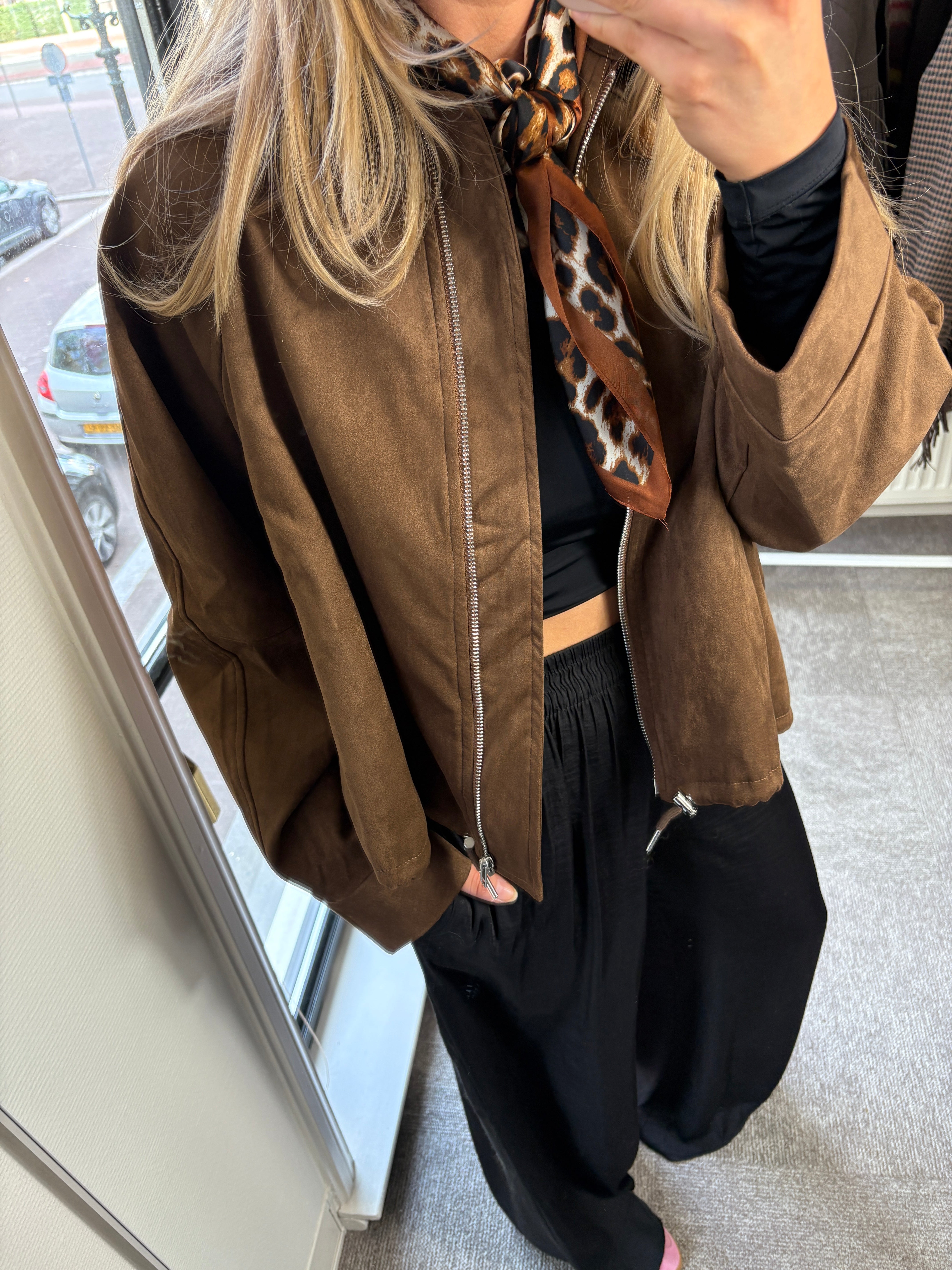 BROWN SUEDE JACKET