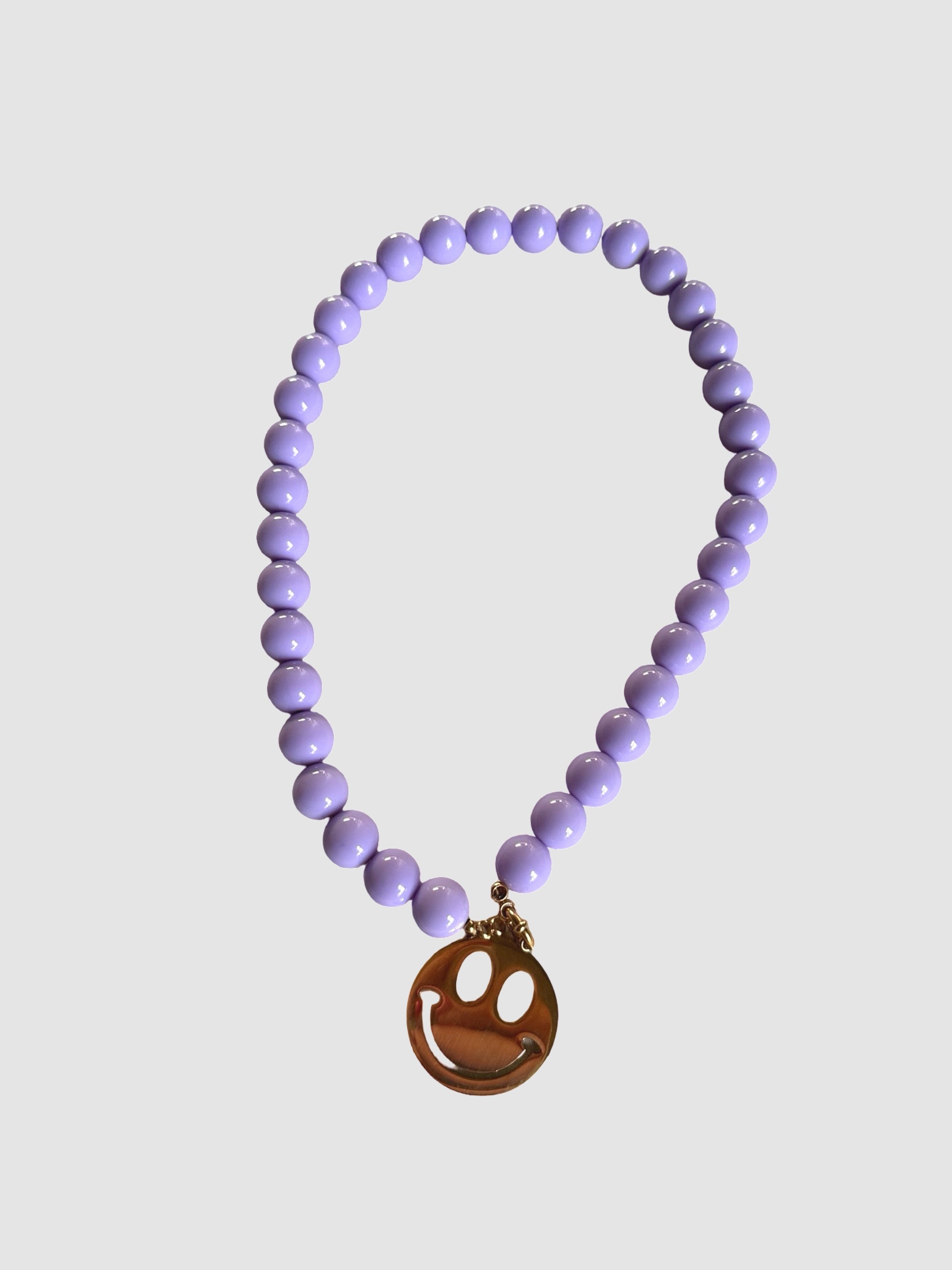 EVA MUSTHAVE KETTING MET SMILEY LILA