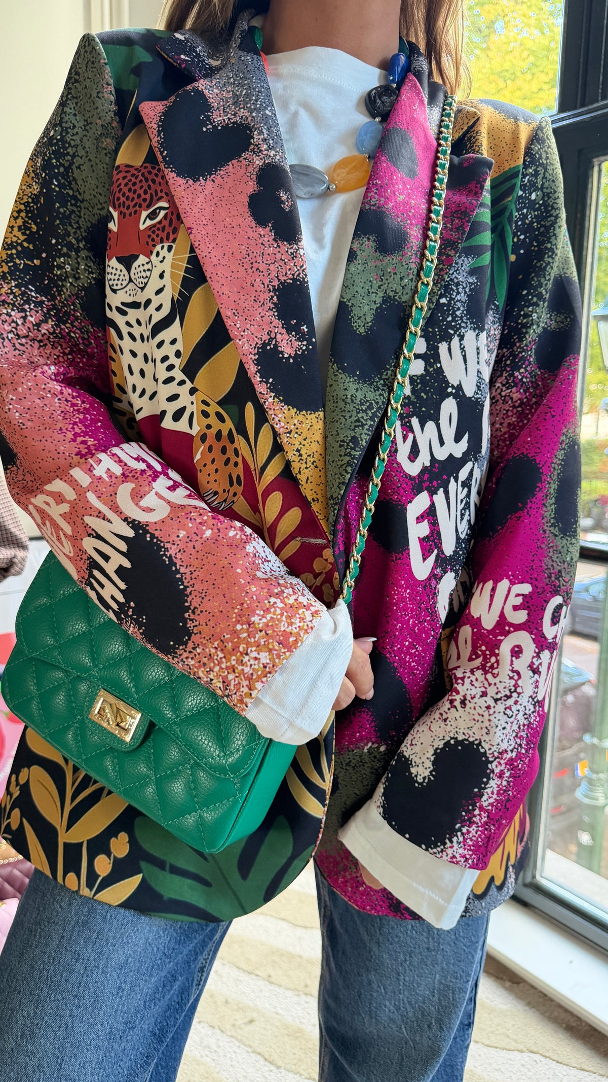 MUSTHAVE PRINTBLAZER MET PANTER