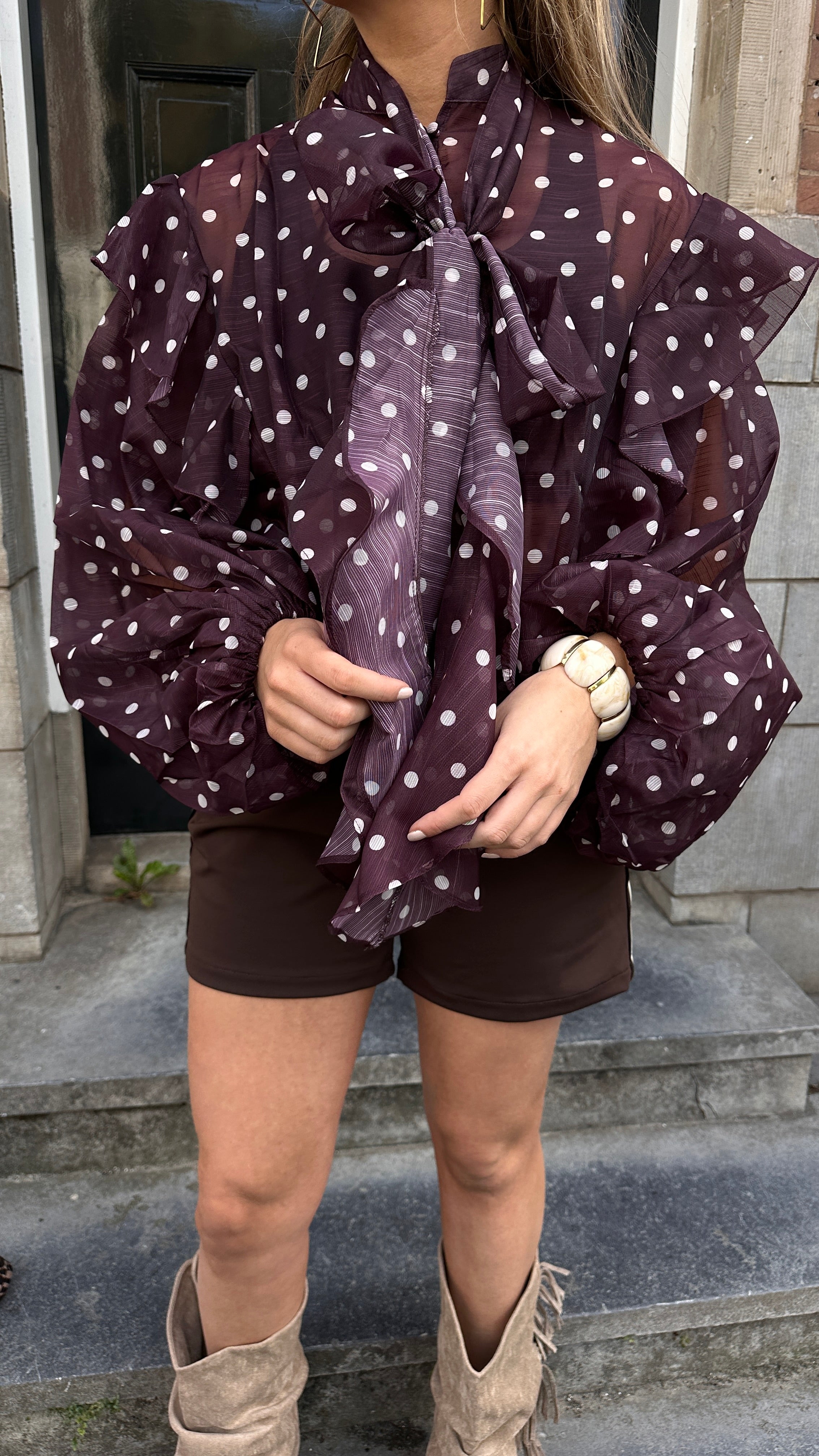 POLLY BLOUSE BURGUNDY