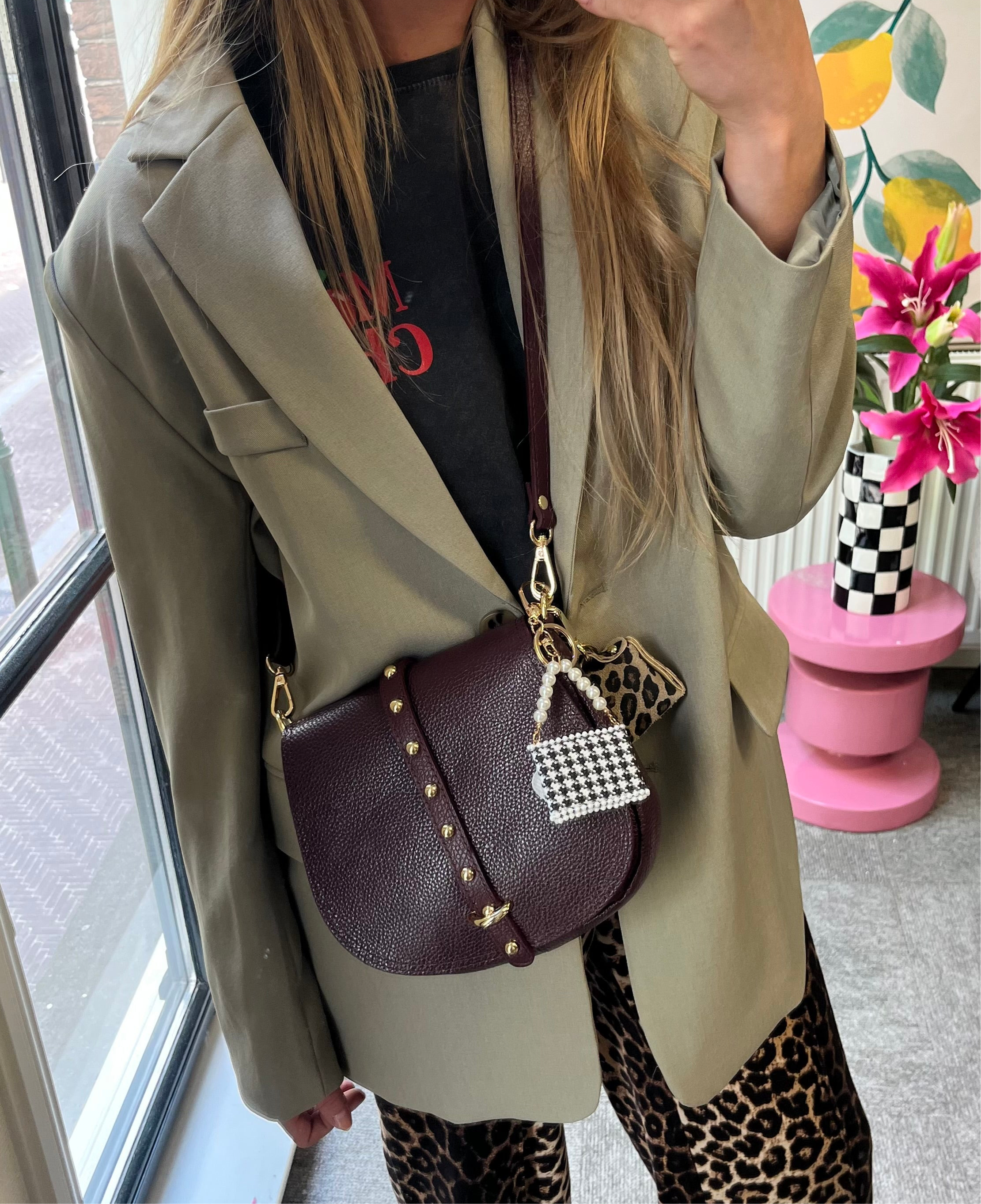 BORDEAUX CROSSYBODDY BAG MET CANDY