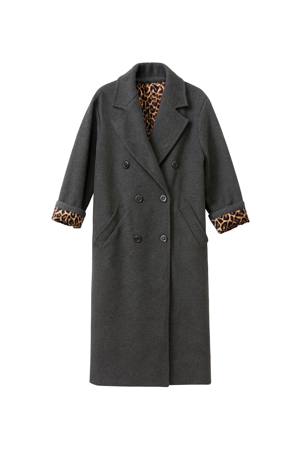 LIZZY COAT GREY WITH PANTHER