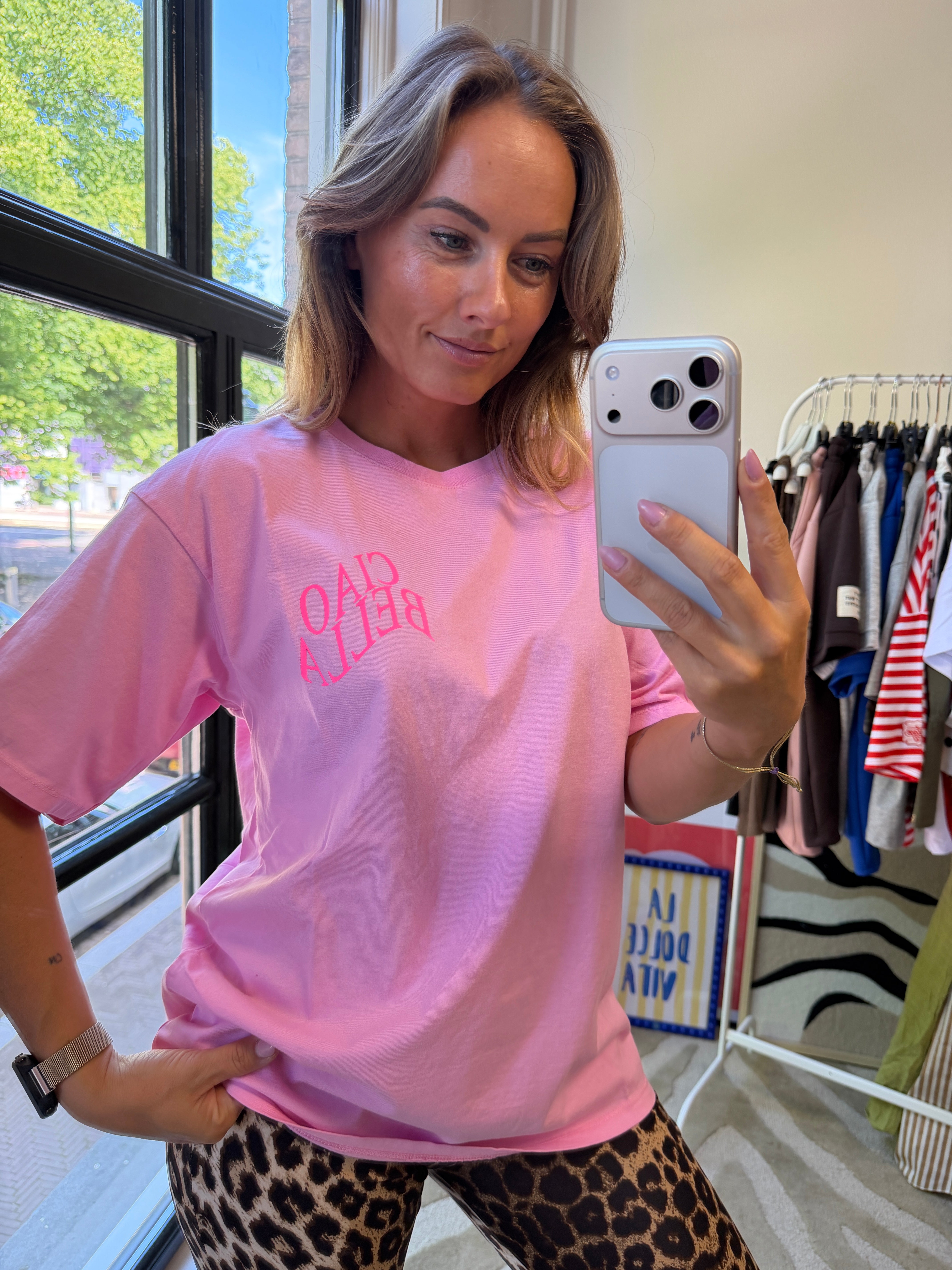 ROZE T-SHIRT CIAO BELLA