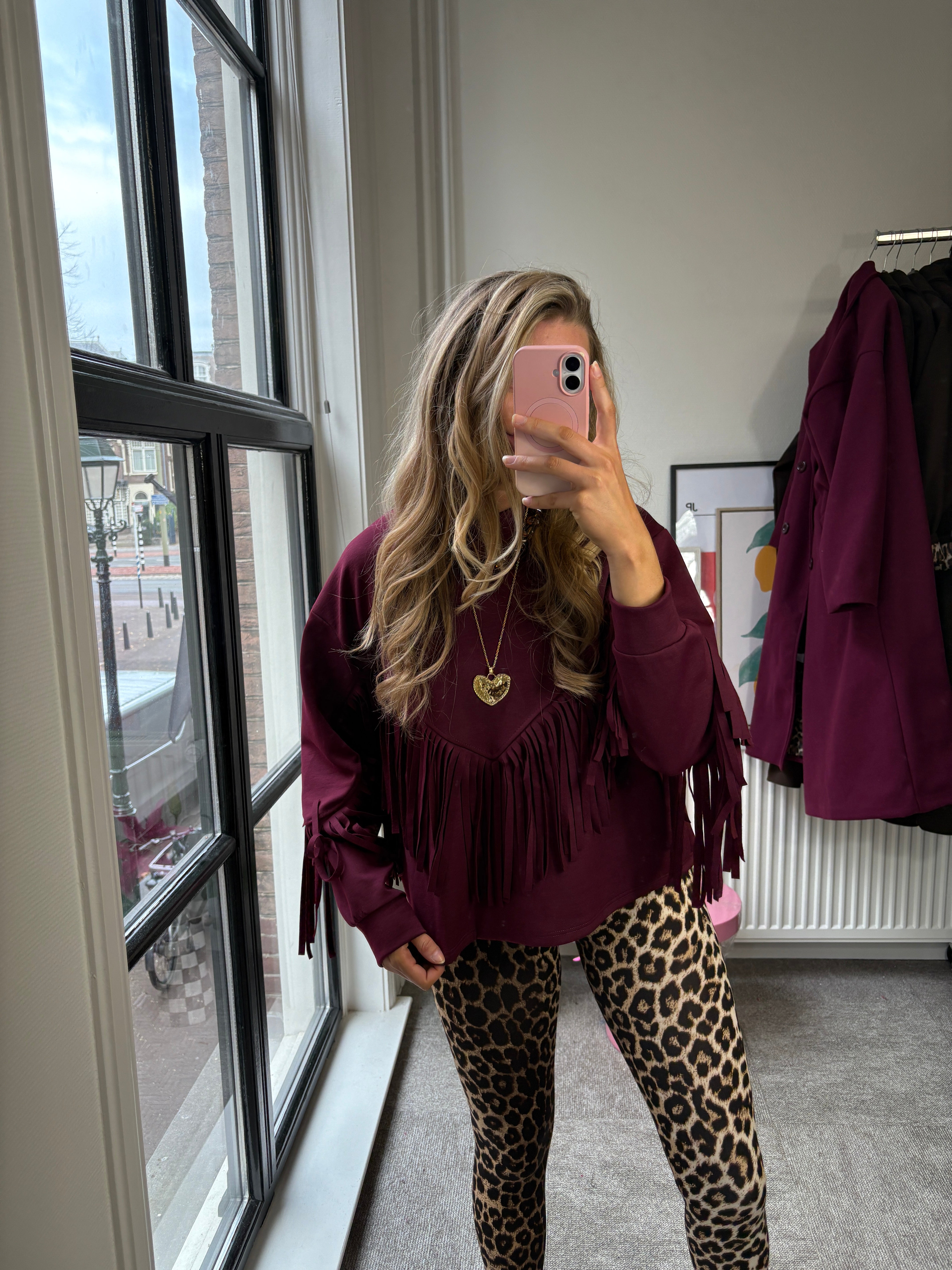 NINA FRANJE SWEATER BORDEAUX