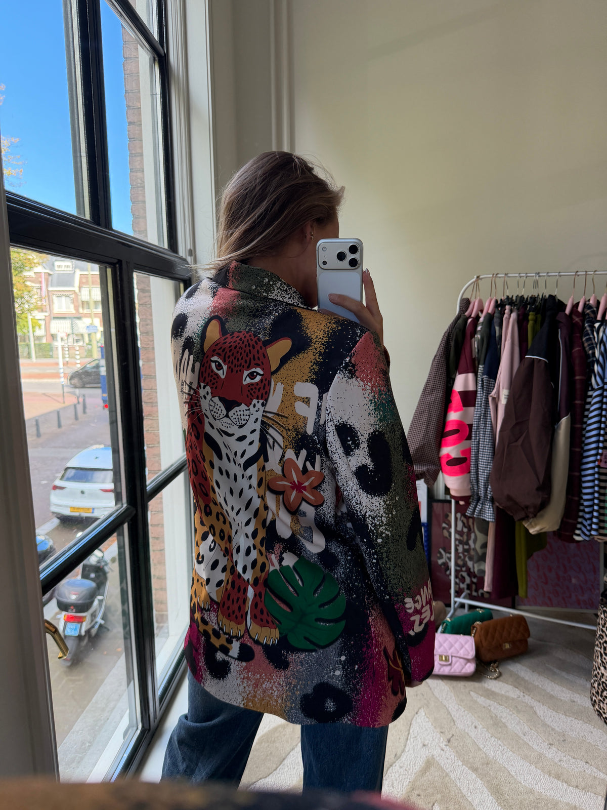 MUSTHAVE PRINTBLAZER MET PANTER