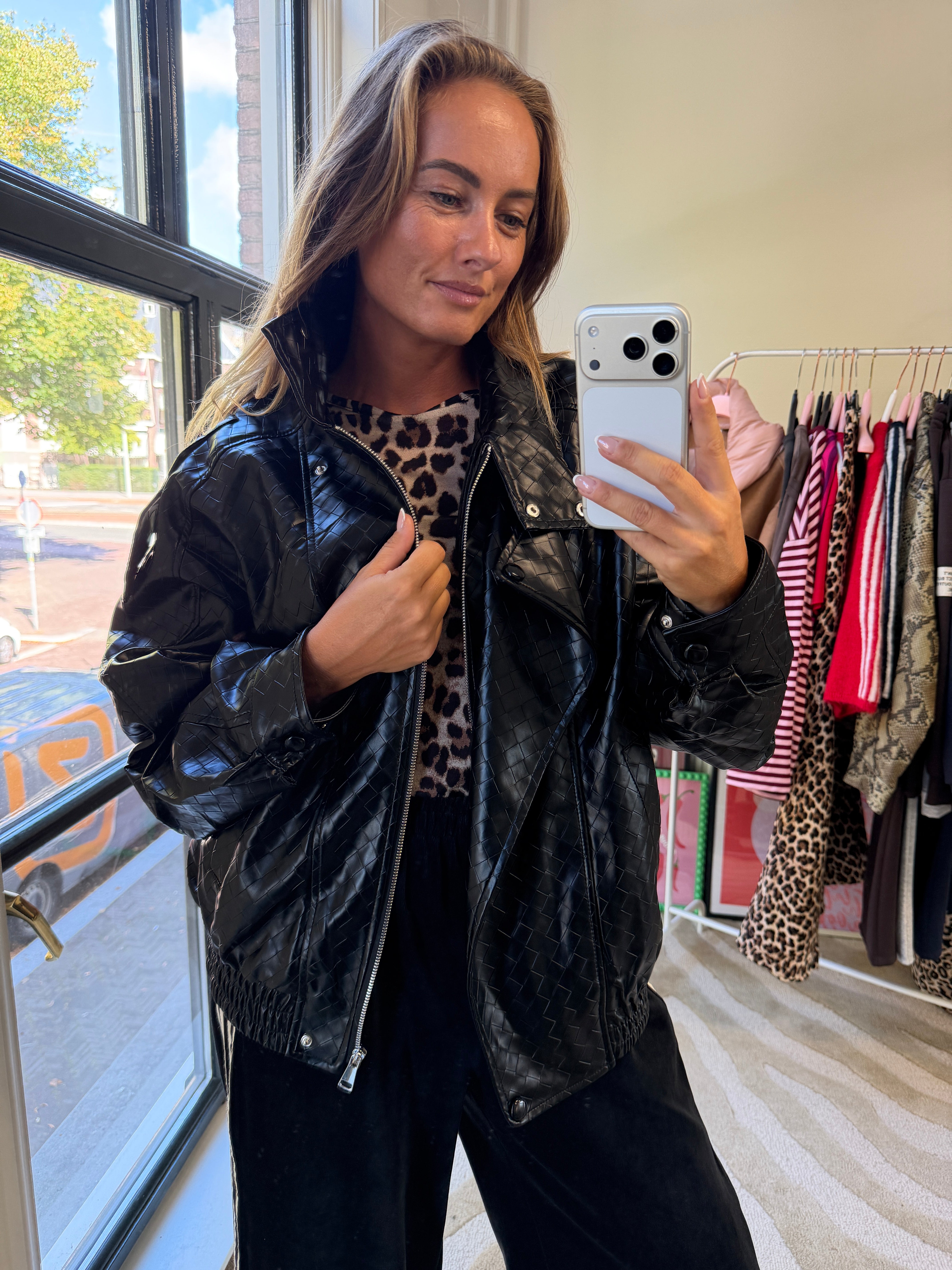 EVA WOVEN BIKER JAS