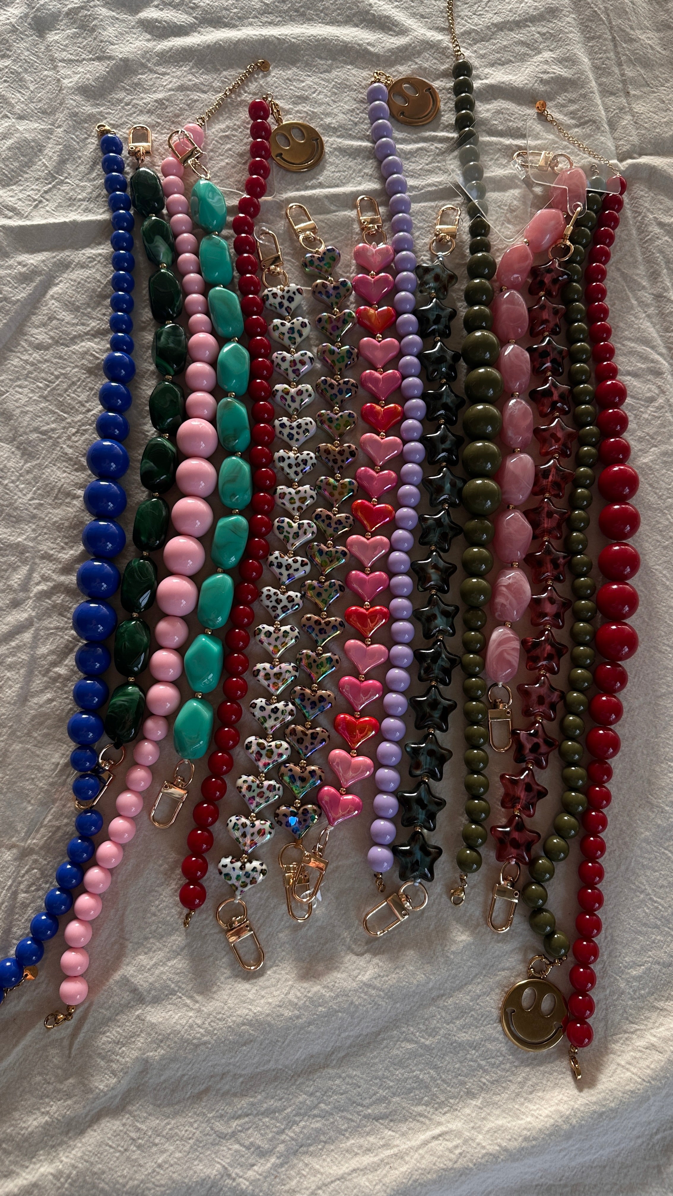 TELEFOONKOORDJE STERREN ROZE PANTER