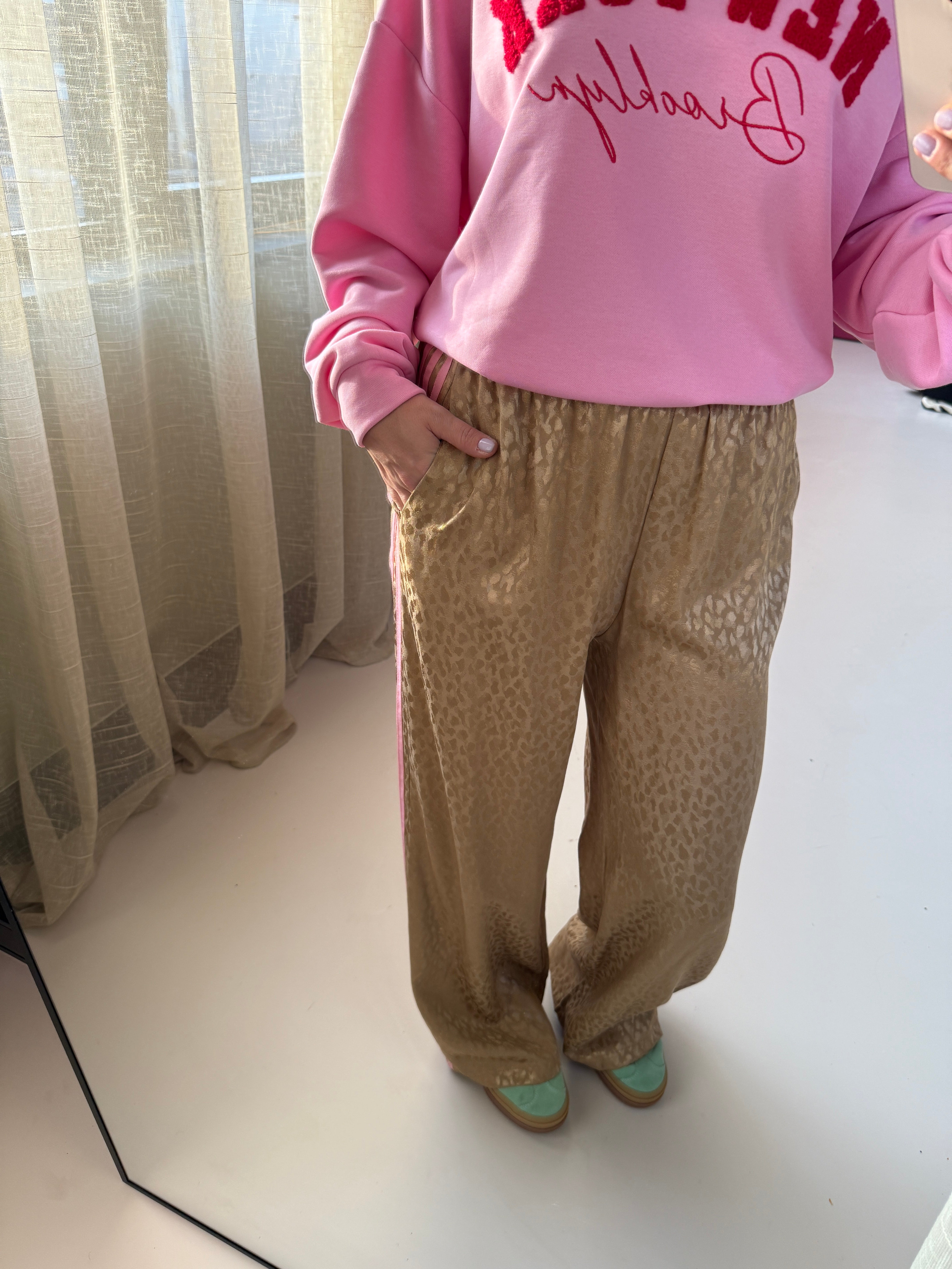 SHINY PANTERBROEK GOUD