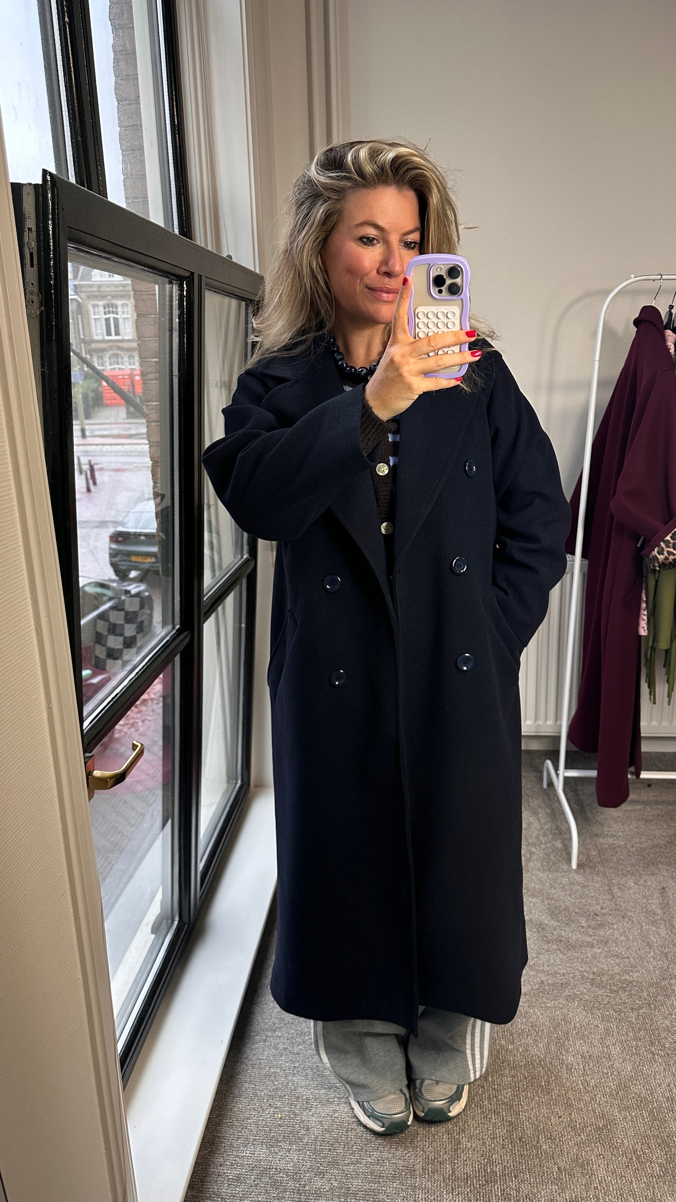 ELIN MANTEL JAS | BLAUW