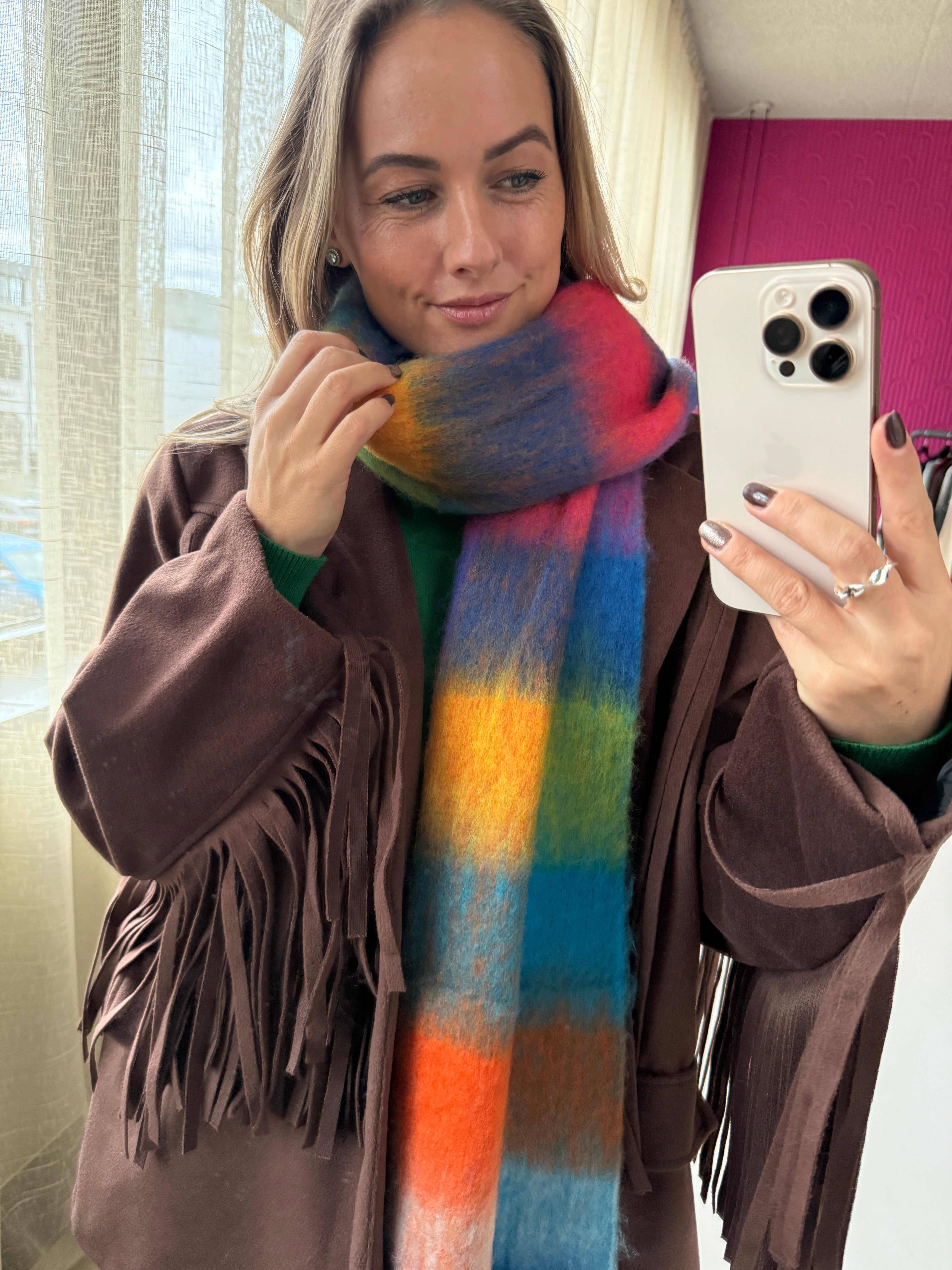 MUSTHAVE GERUITE SJAAL MULTI COLOR