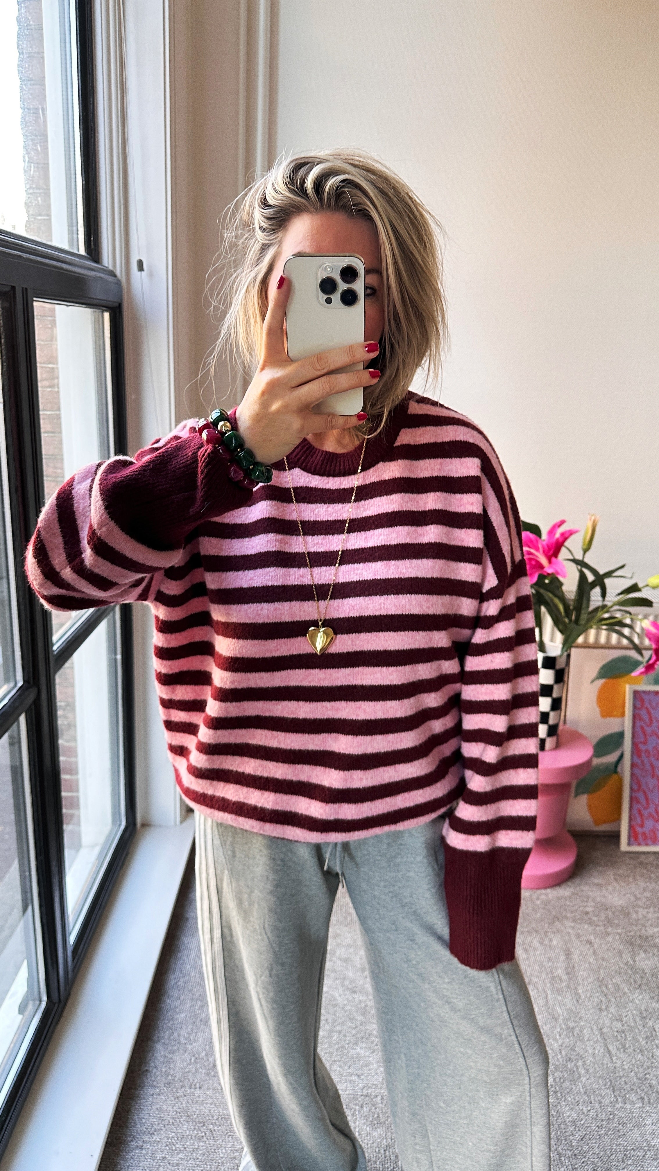 OLIVIA TRUI ROZE/ BURGUNDY