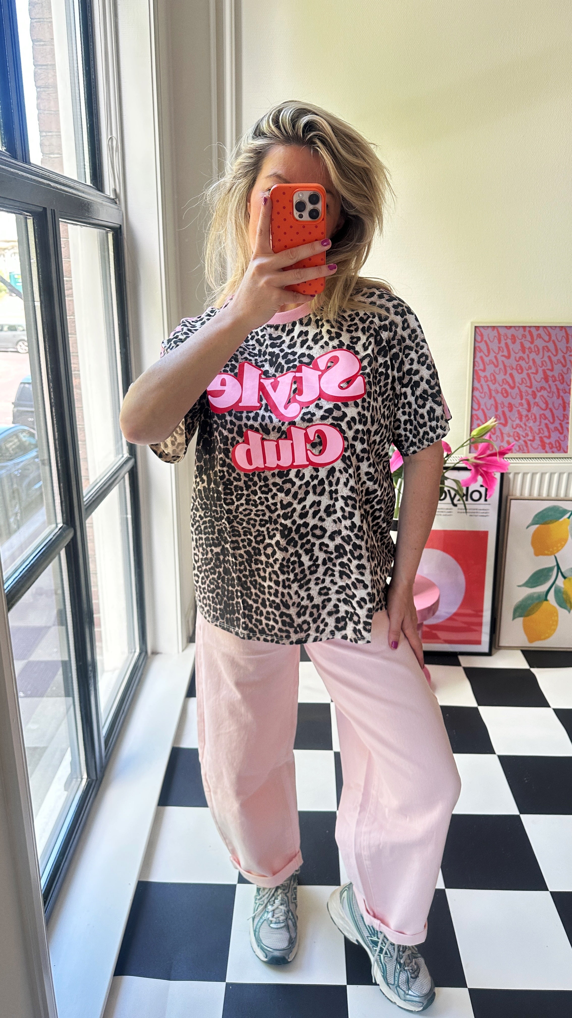 MUSTHAVE PANTER SHIRT MET ROZE