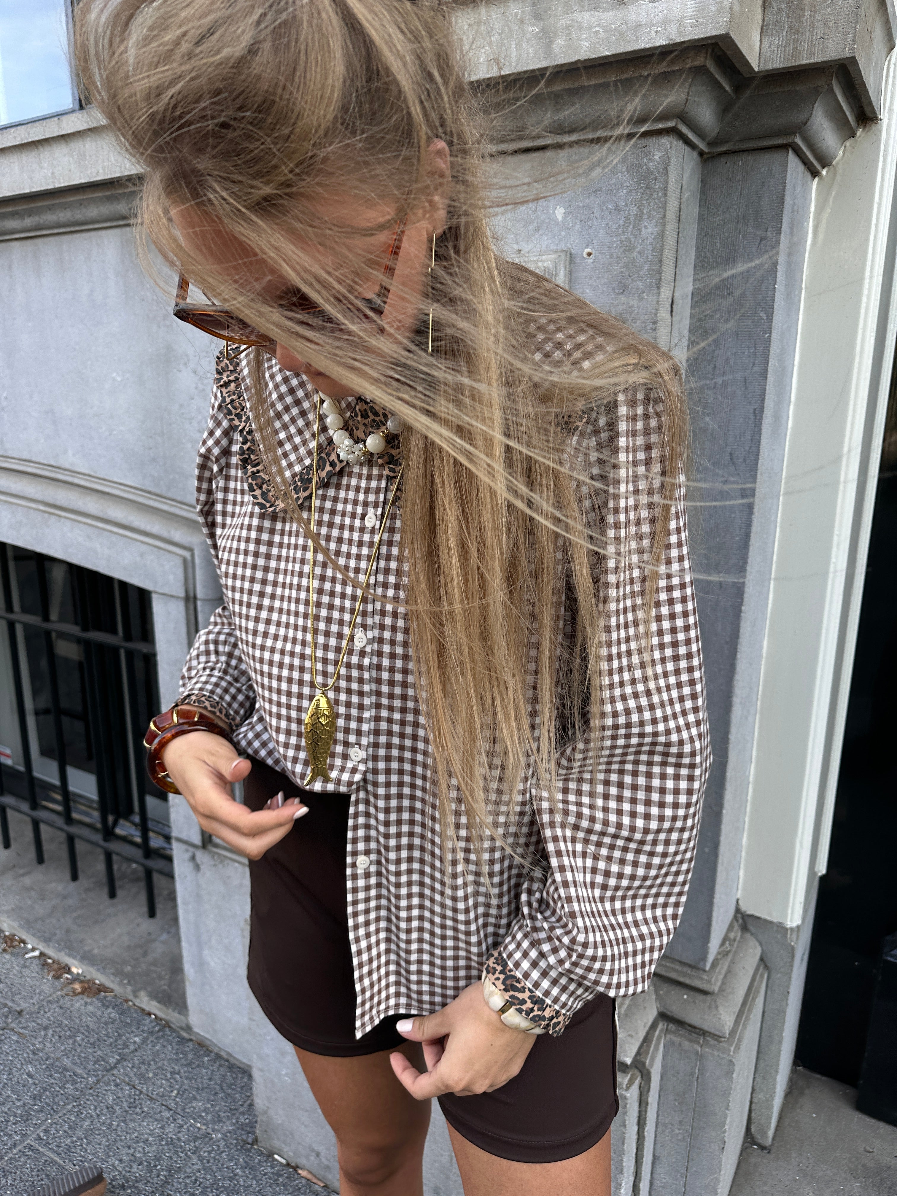LIZET RUITJES PANTERBLOUSE