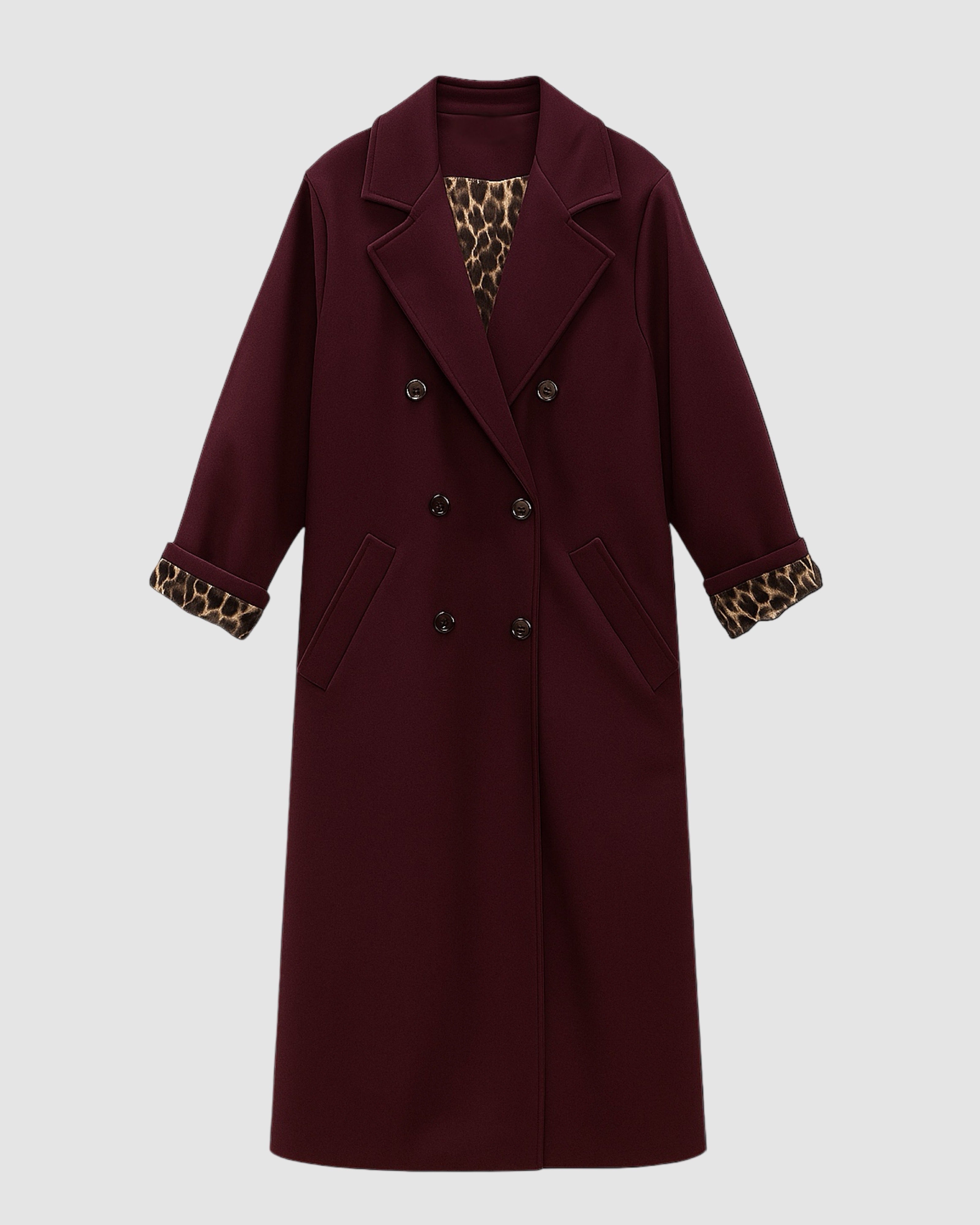 LIZZY MANTEL JAS BURGUNDY MET PANTER