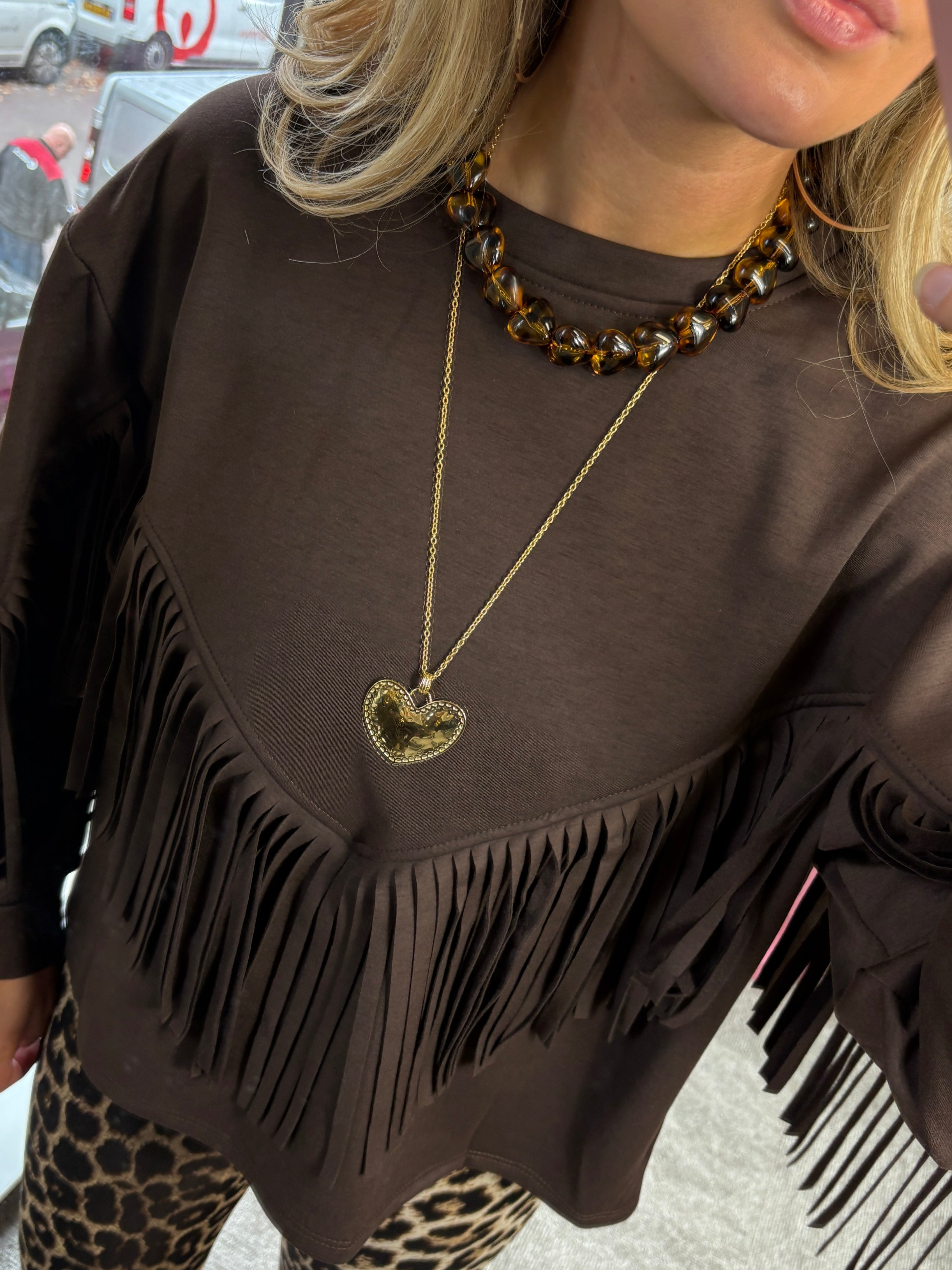 NINA FRANJE SWEATER CHOCOLATE